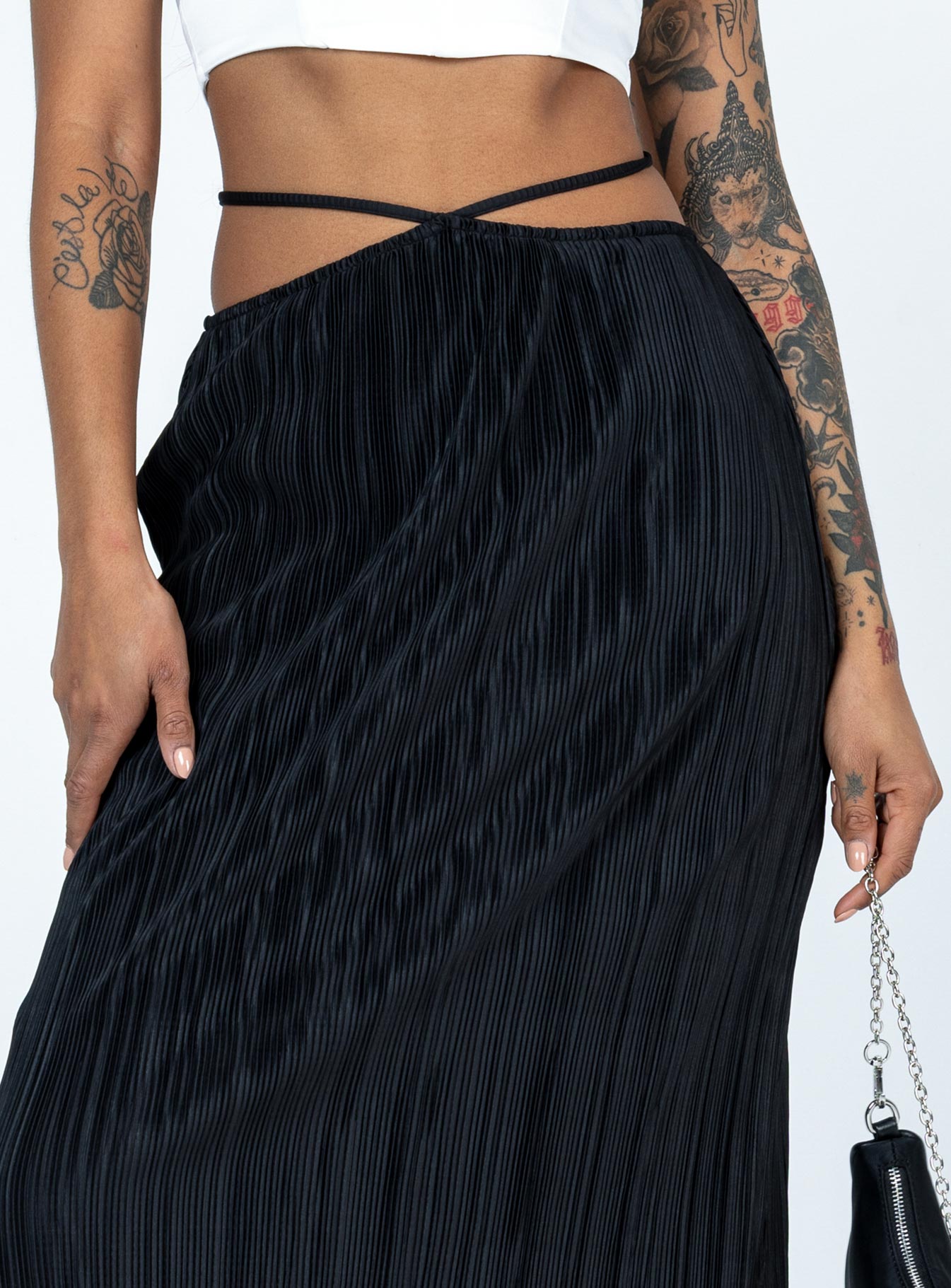 Blanca Midi Skirt Black - Image 6
