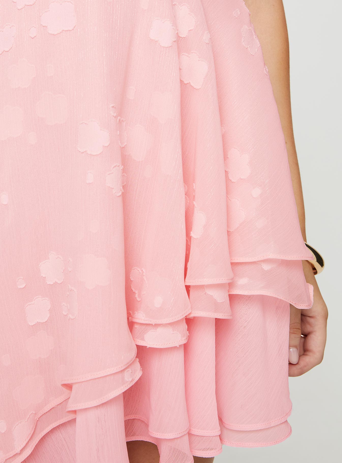 Candyn Asymmetric Mini Dress Pink - Image 6