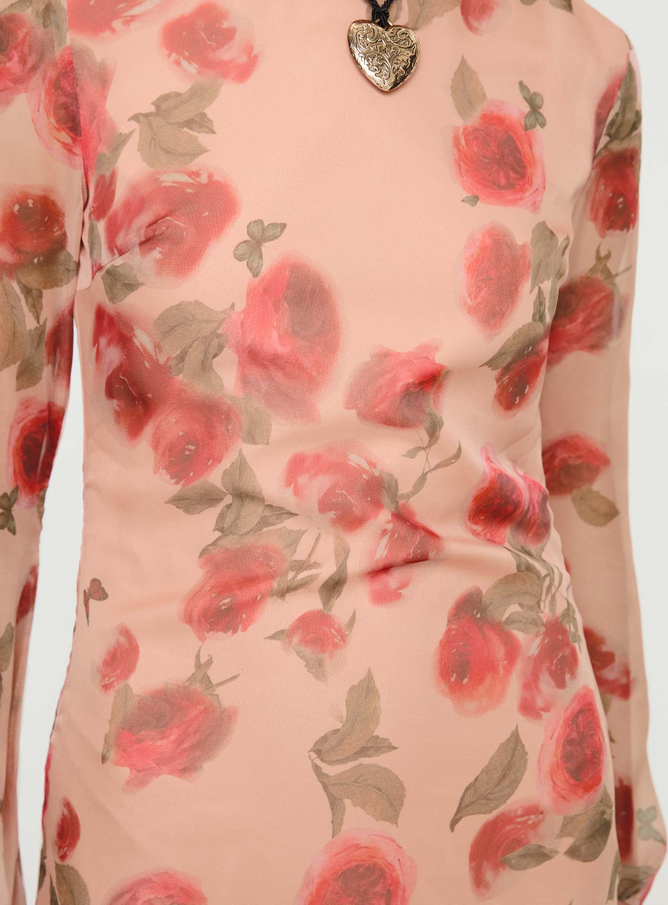 Florinda Long Sleeve Mini Dress Pink Floral - Image 5