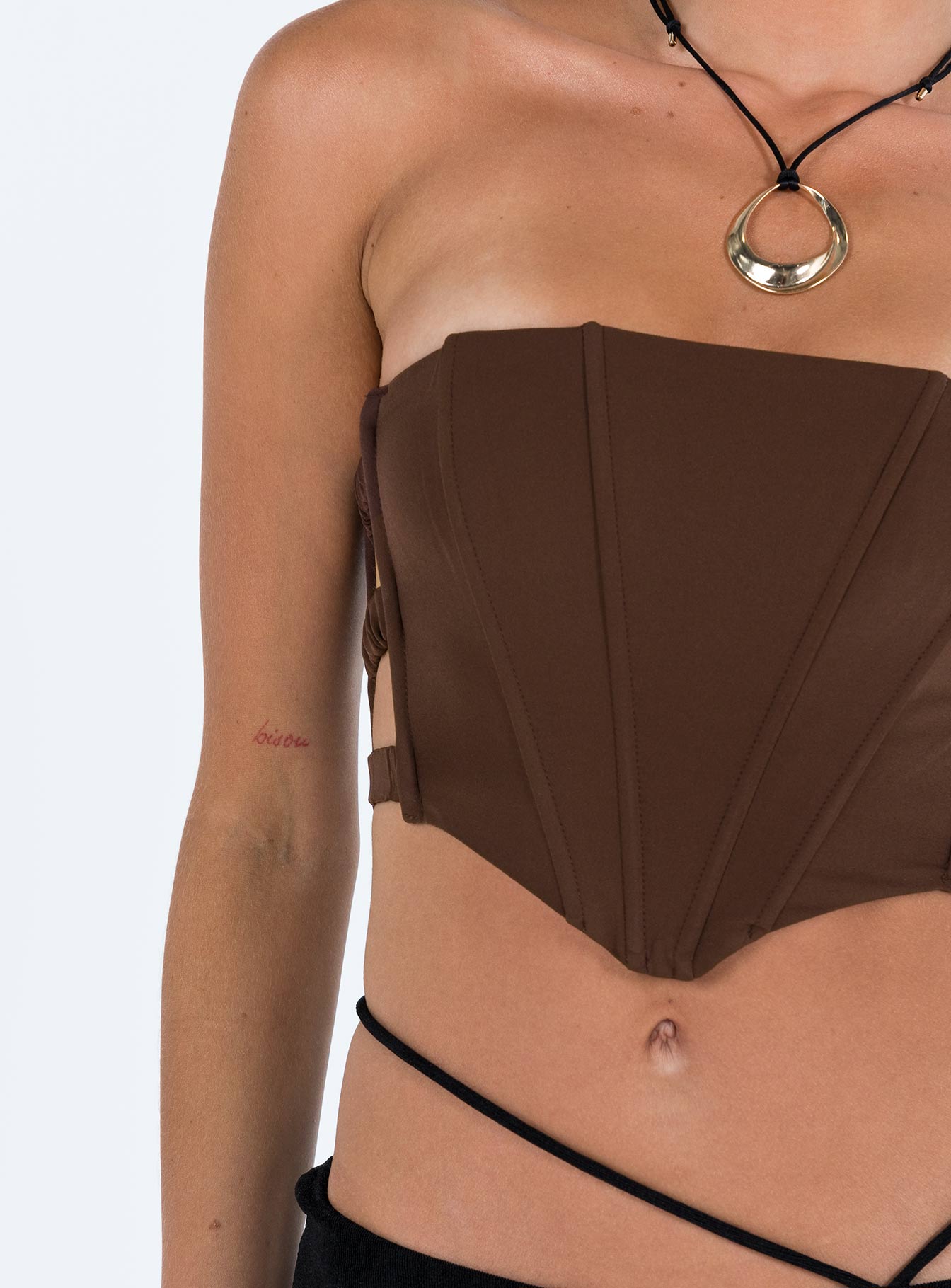 Carnlea Strapless Top Brown - Image 6