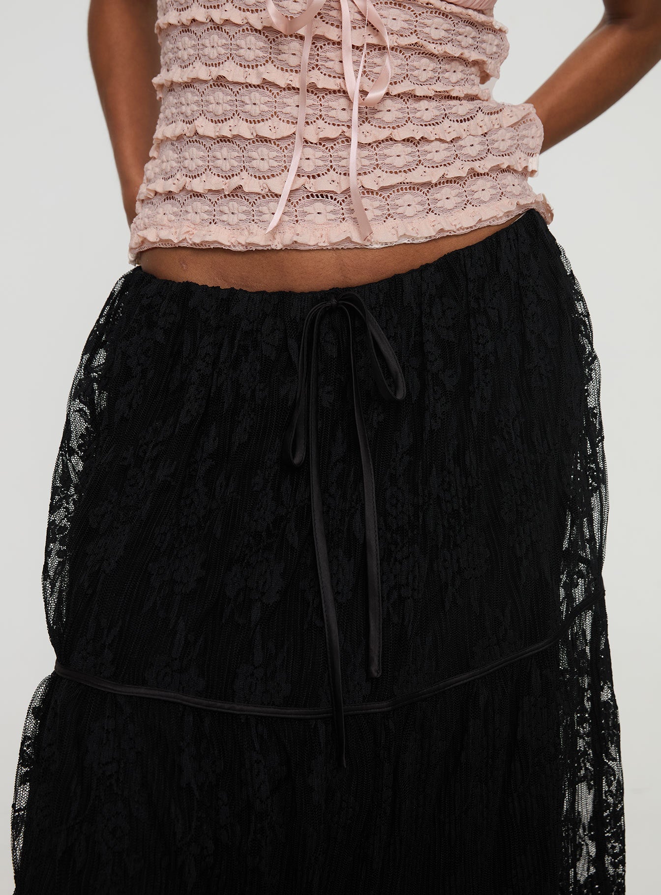 Oh Plisse Maxi Skirt Black - Image 6