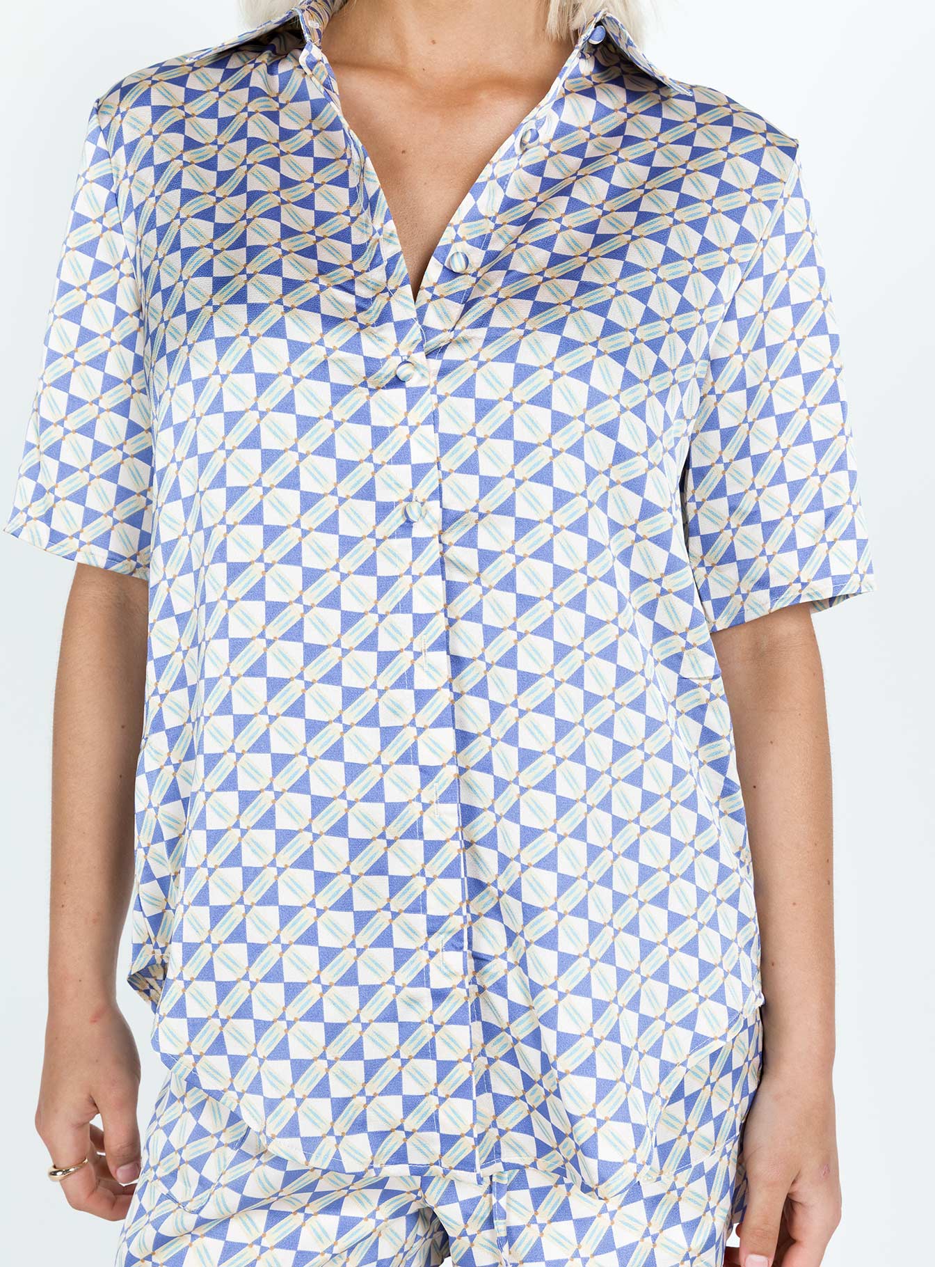 Ziggy Short Sleeve Shirt Blue - Image 6