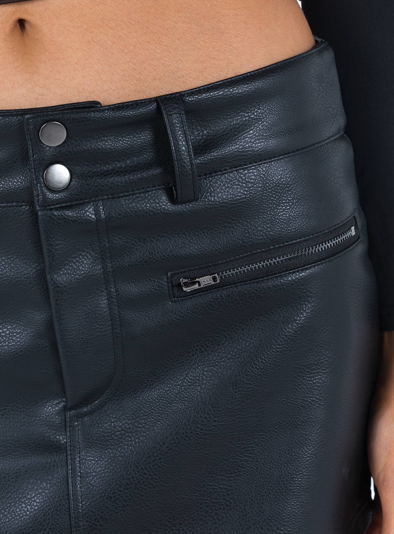 Bazley Faux Leather Mini Skirt - Image 6