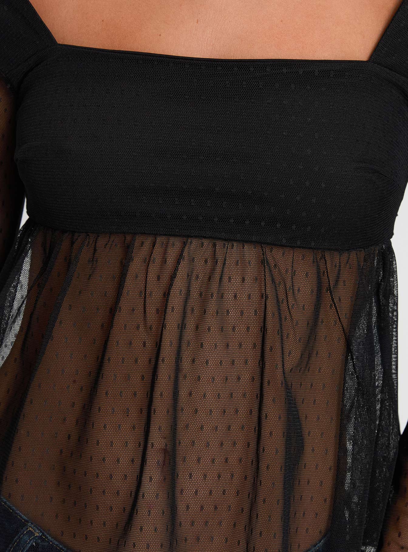 Fiorello Long Sleeve Top Black - Image 5