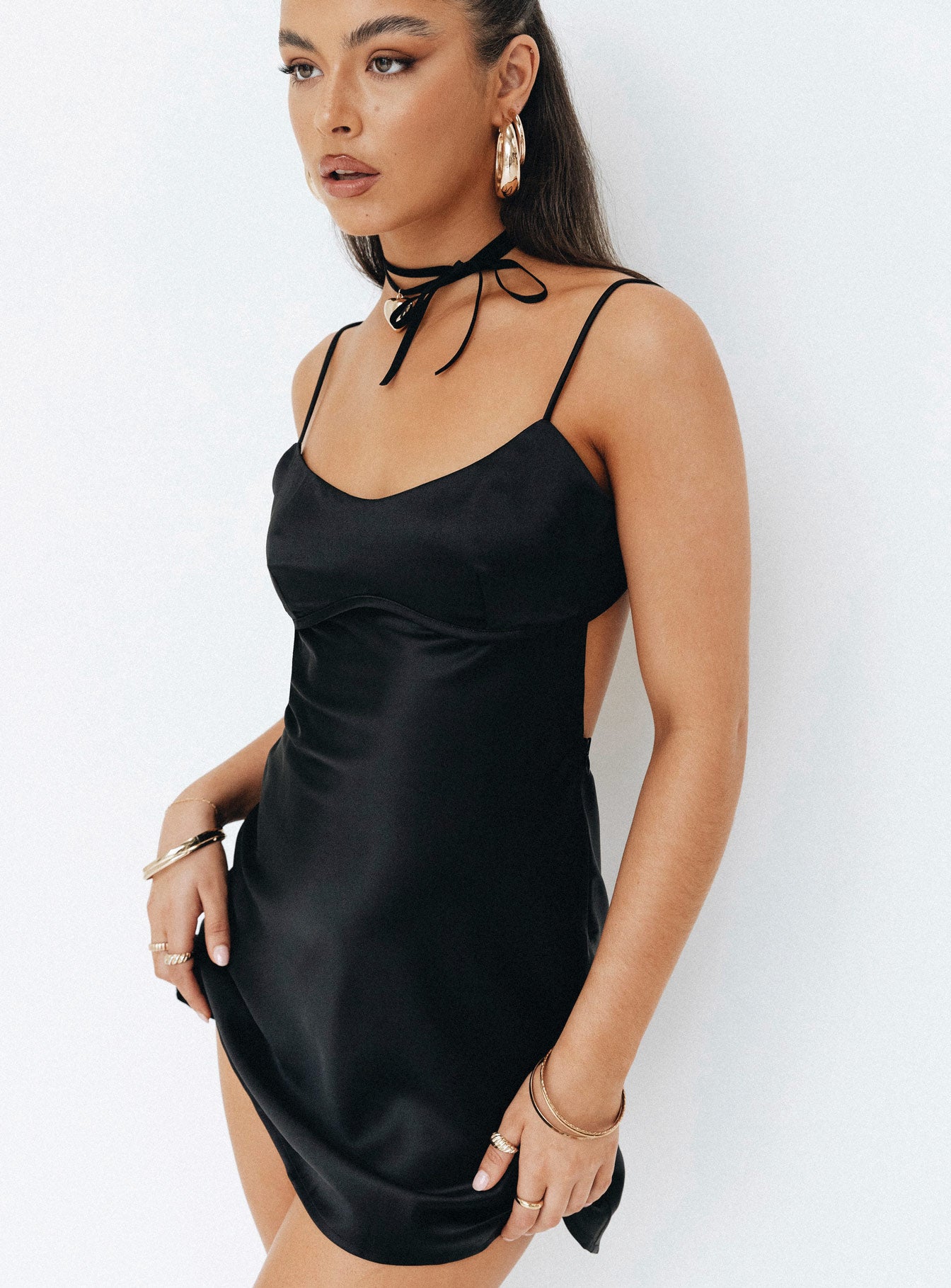 Clemence Mini Dress Black - Image 6