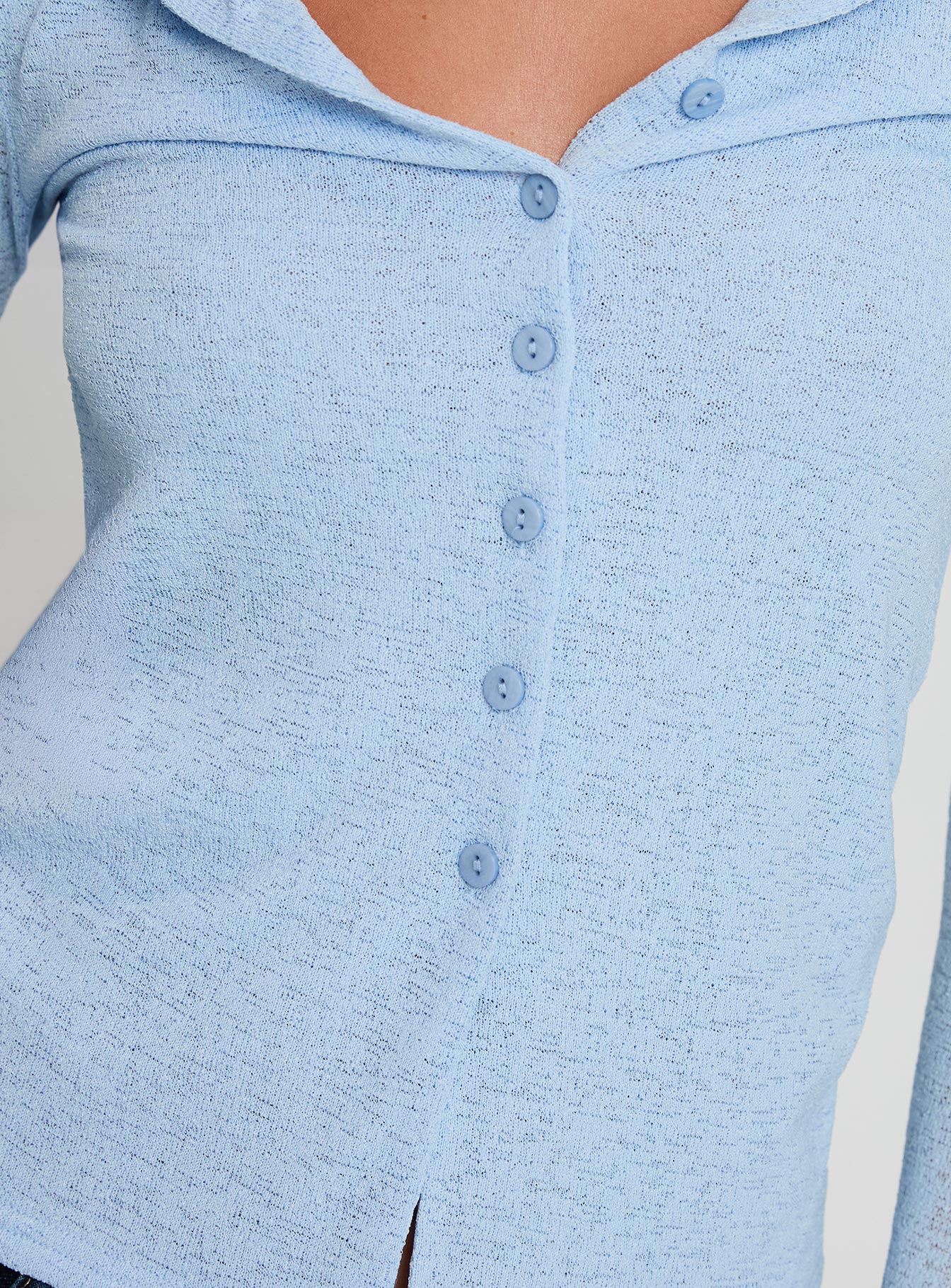 Finnean Long Sleeve Top Pale Blue - Image 5