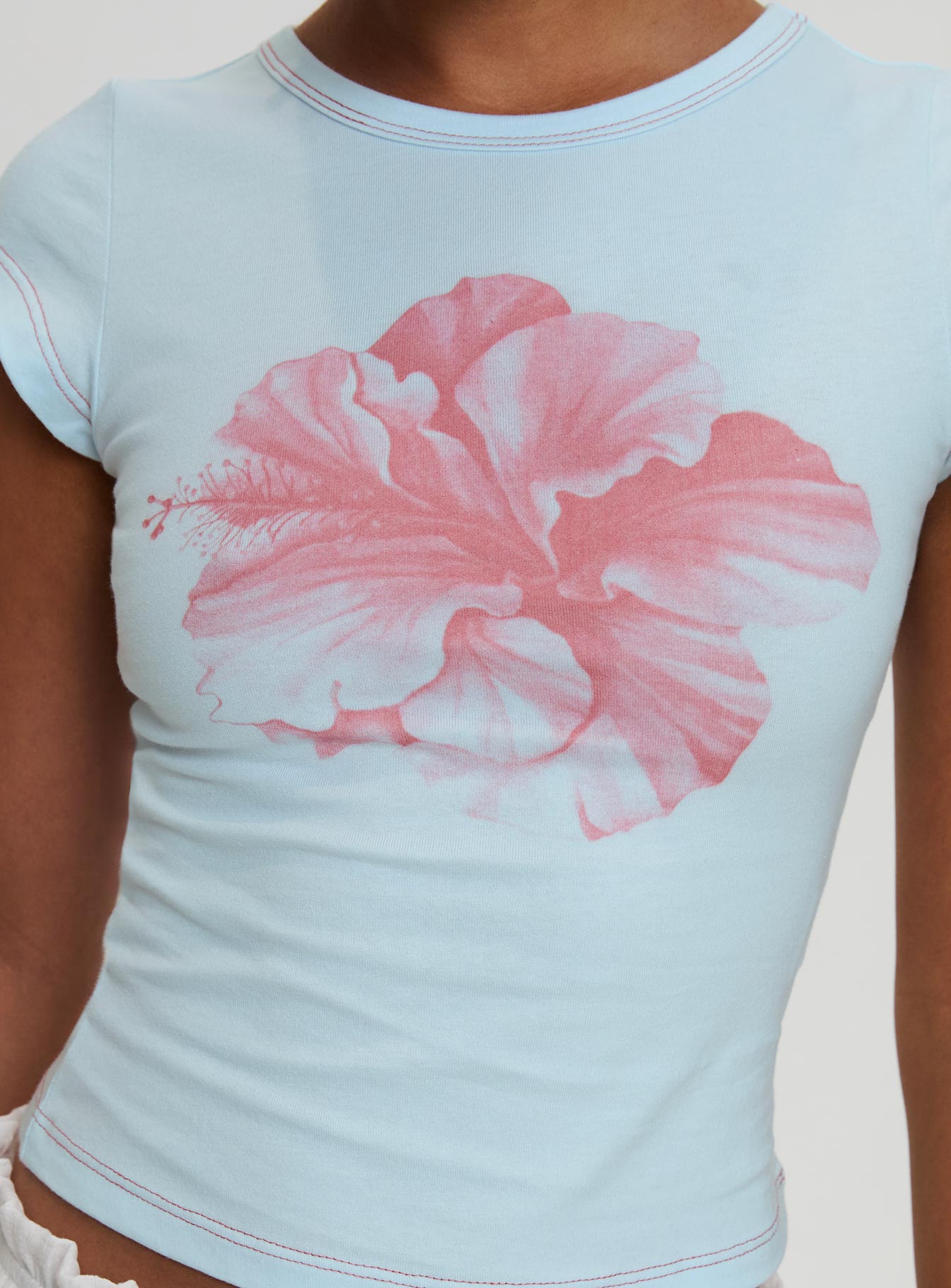Owenz Hibiscus Baby Tee Blue - Image 11