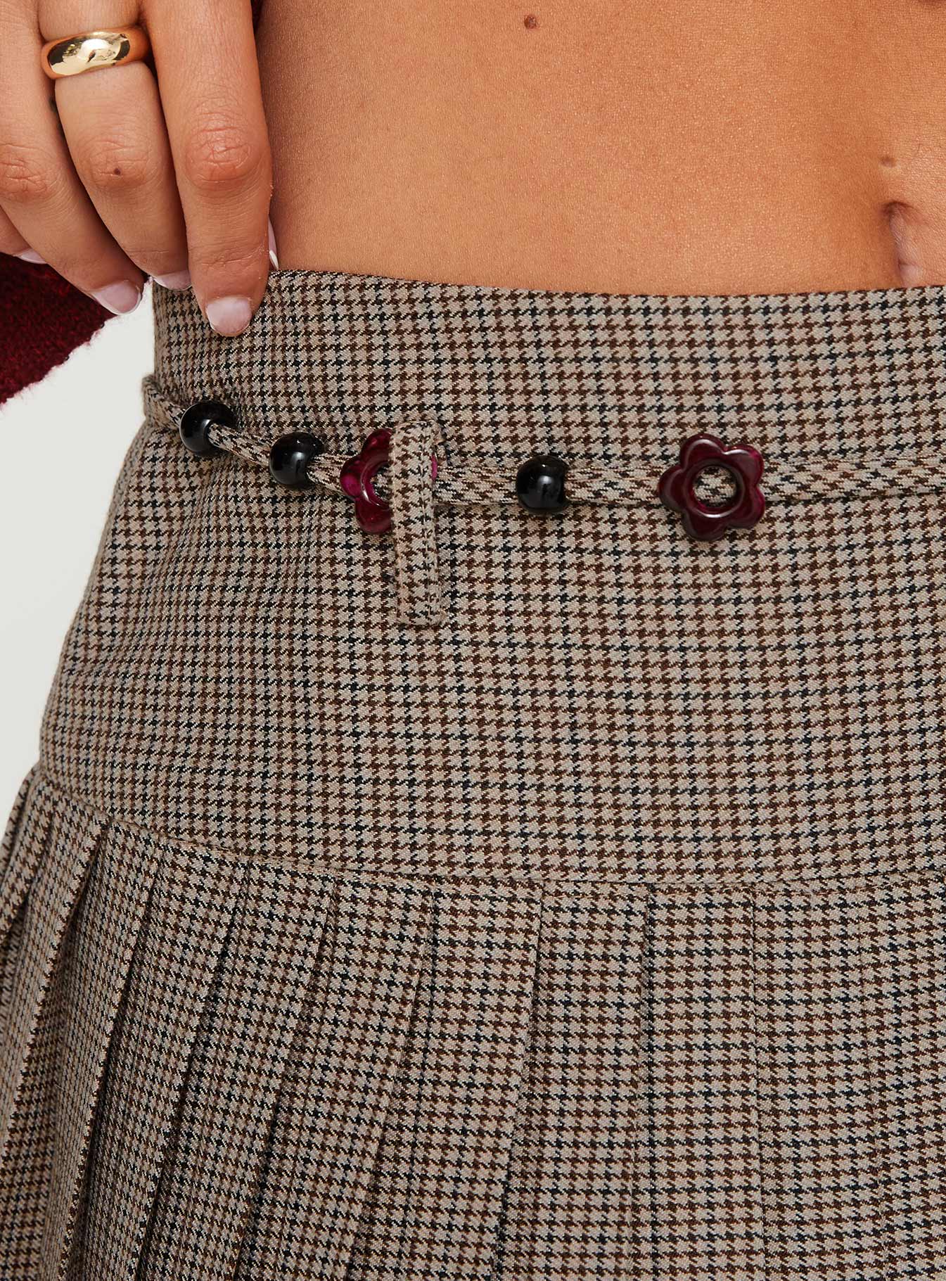 Tarnya Plaid Mini Skirt Brown - Image 8