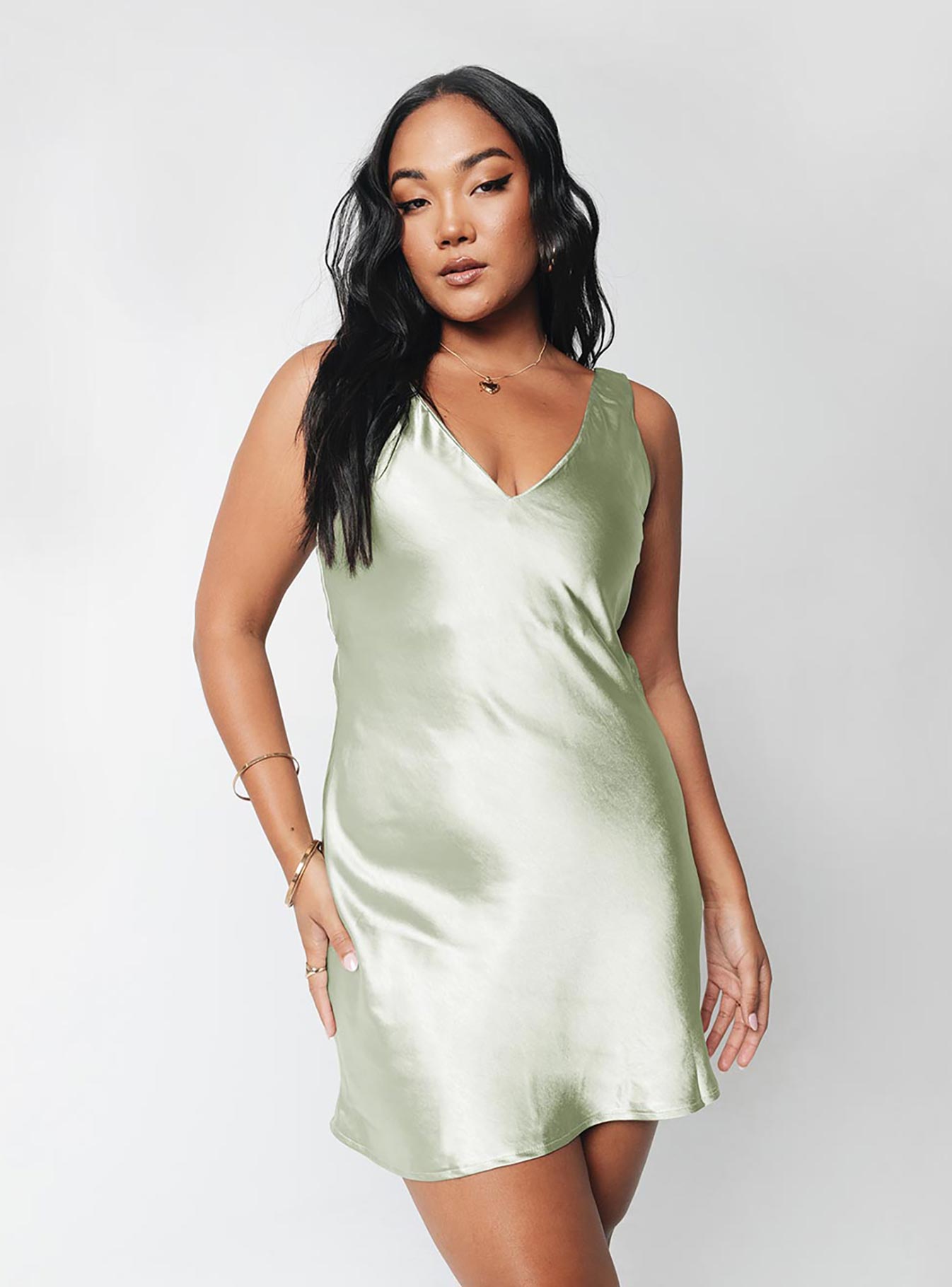 Norma Mini Dress Green - Image 6