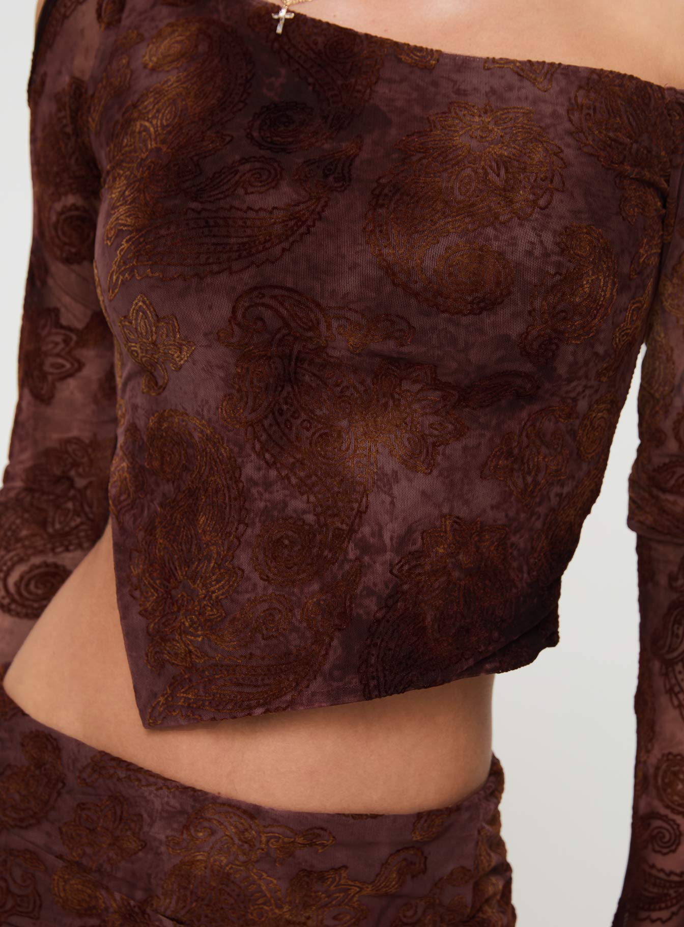 Jalis One Shoulder Set Paisley - Image 6