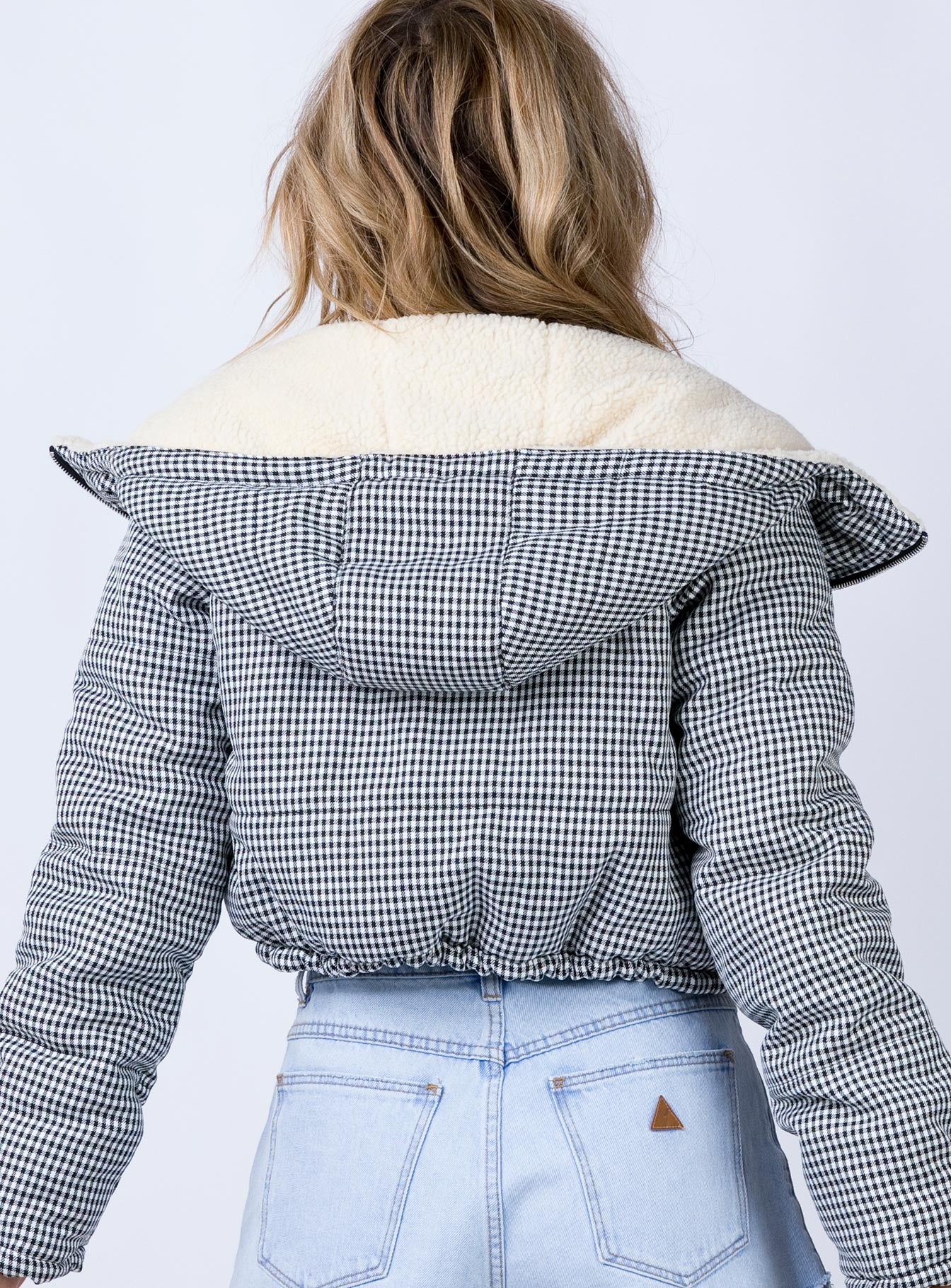 The Keir Puffer Jacket Black/White - Image 6