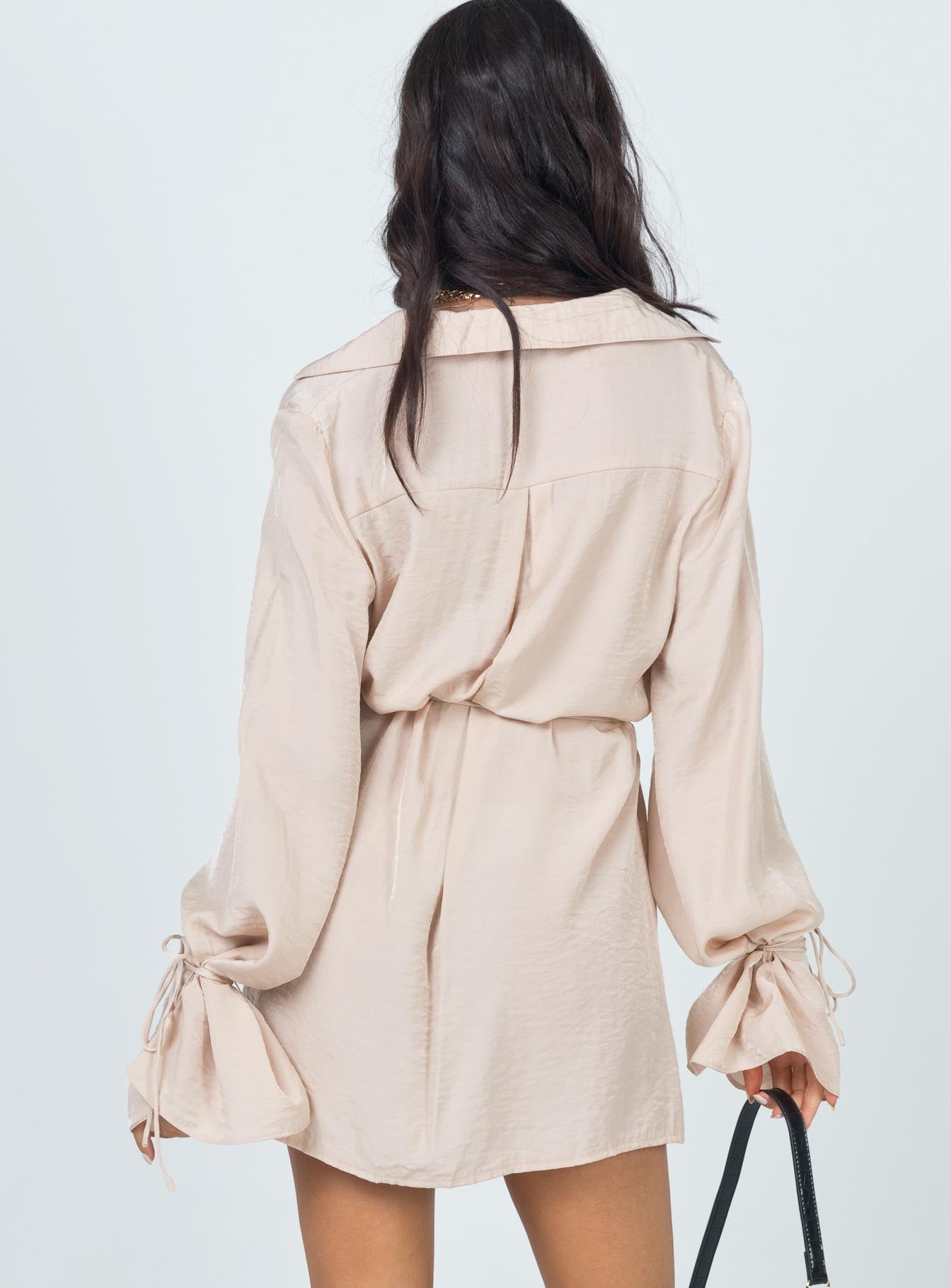 Forbidden Mini Dress Beige - Image 7