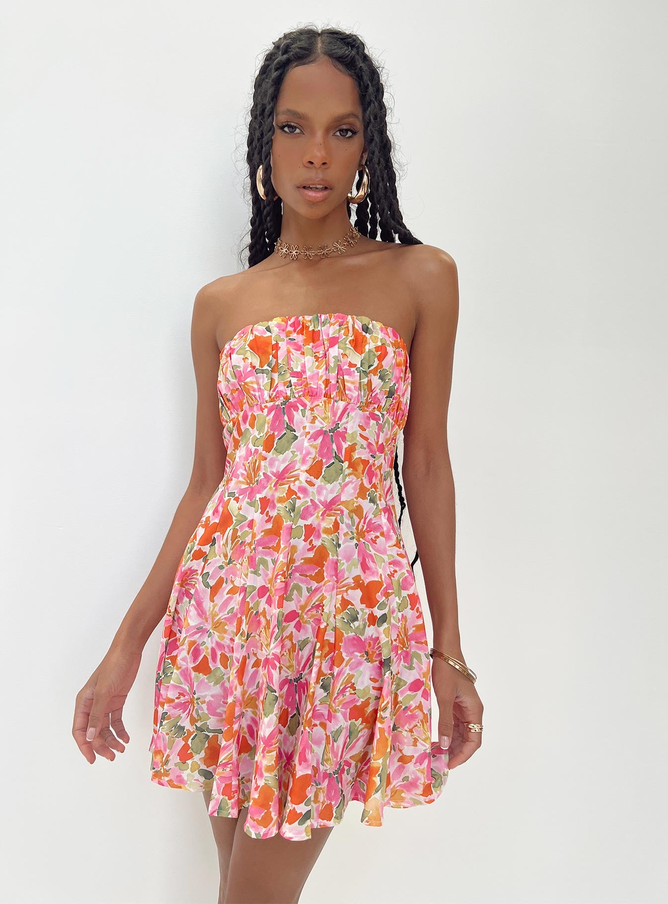 Largo Strapless Mini Dress Multi - Image 7