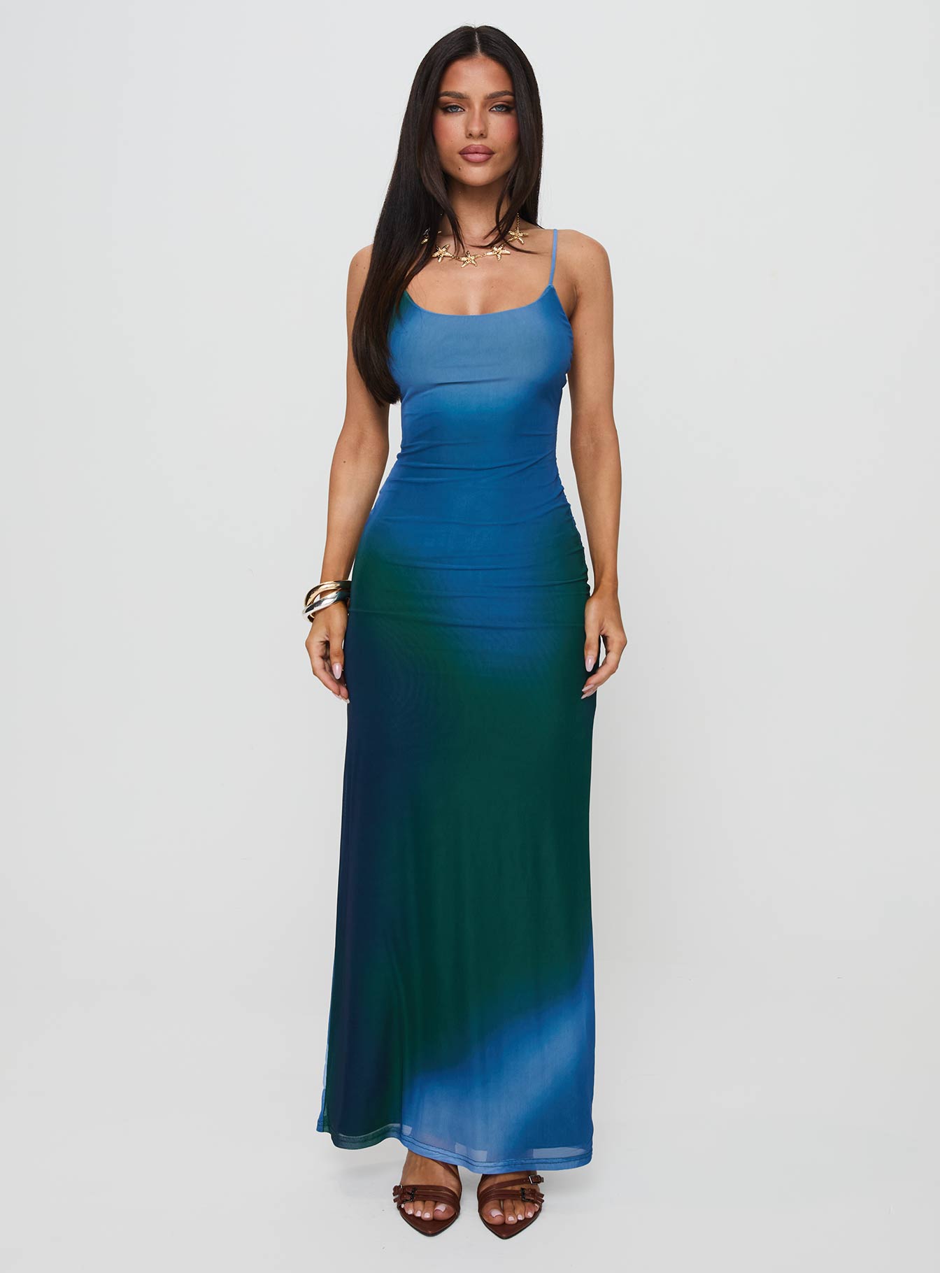 Amoret Maxi Dress Blue / Green - Image 7