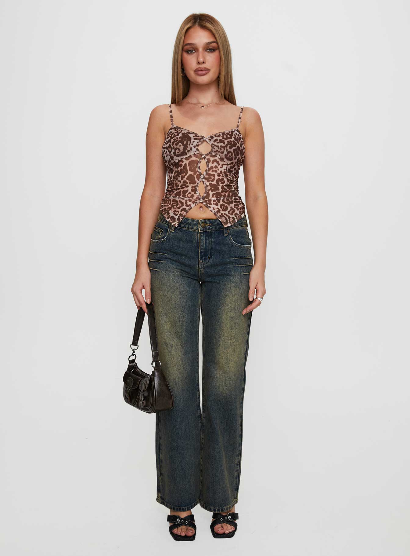 Tanaia Button Up Top Leopard - Image 7
