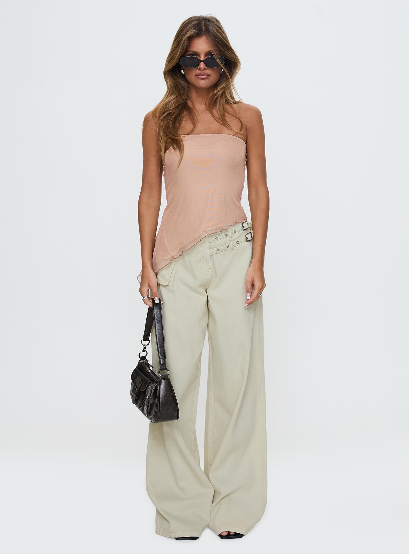 Paxon Asymmetrical Top Beige - Image 6
