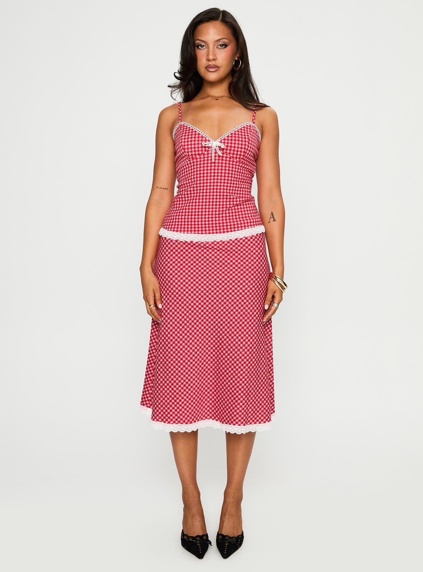 Love In London Set Red Check - Image 7