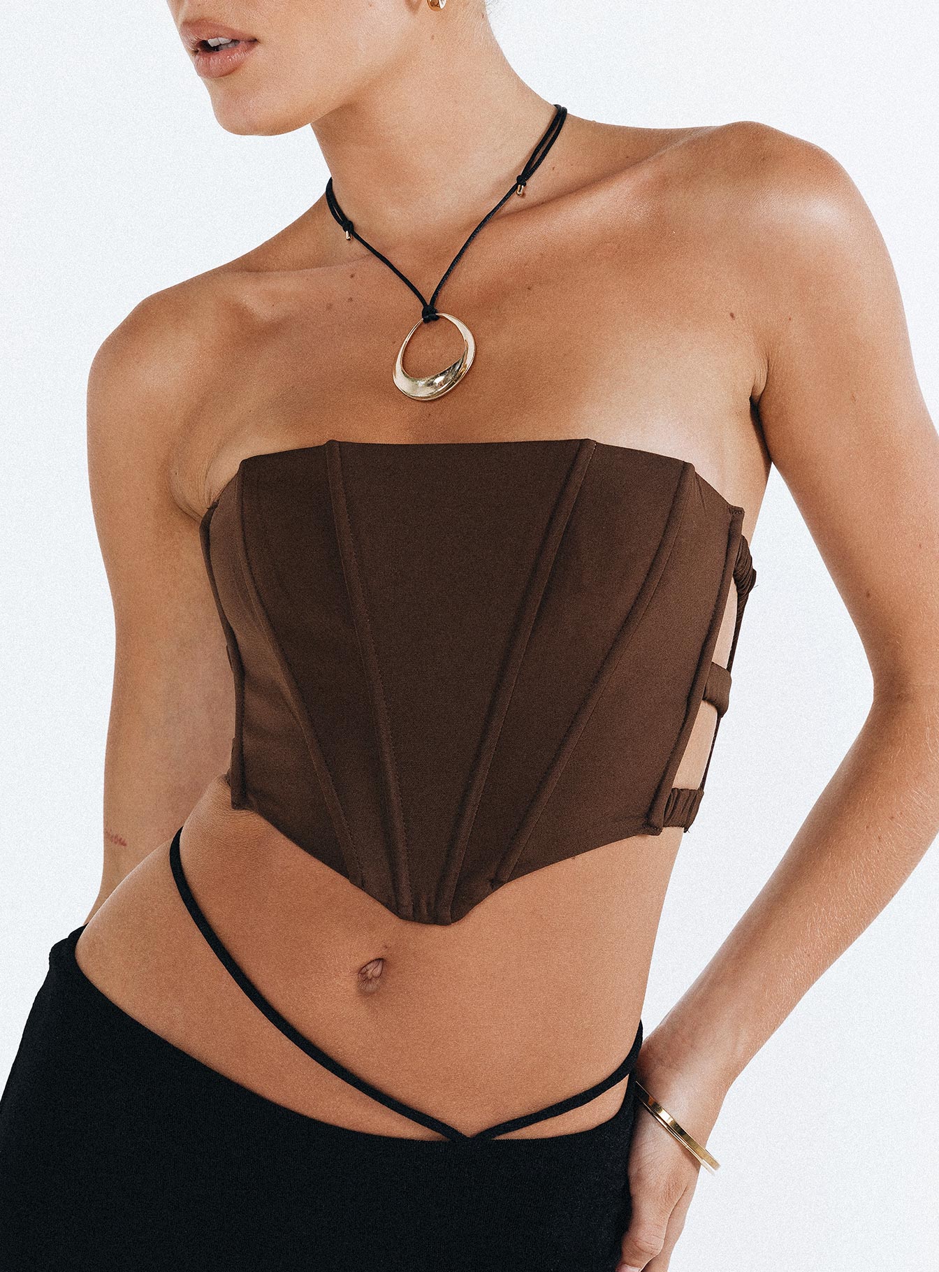 Carnlea Strapless Top Brown - Image 7
