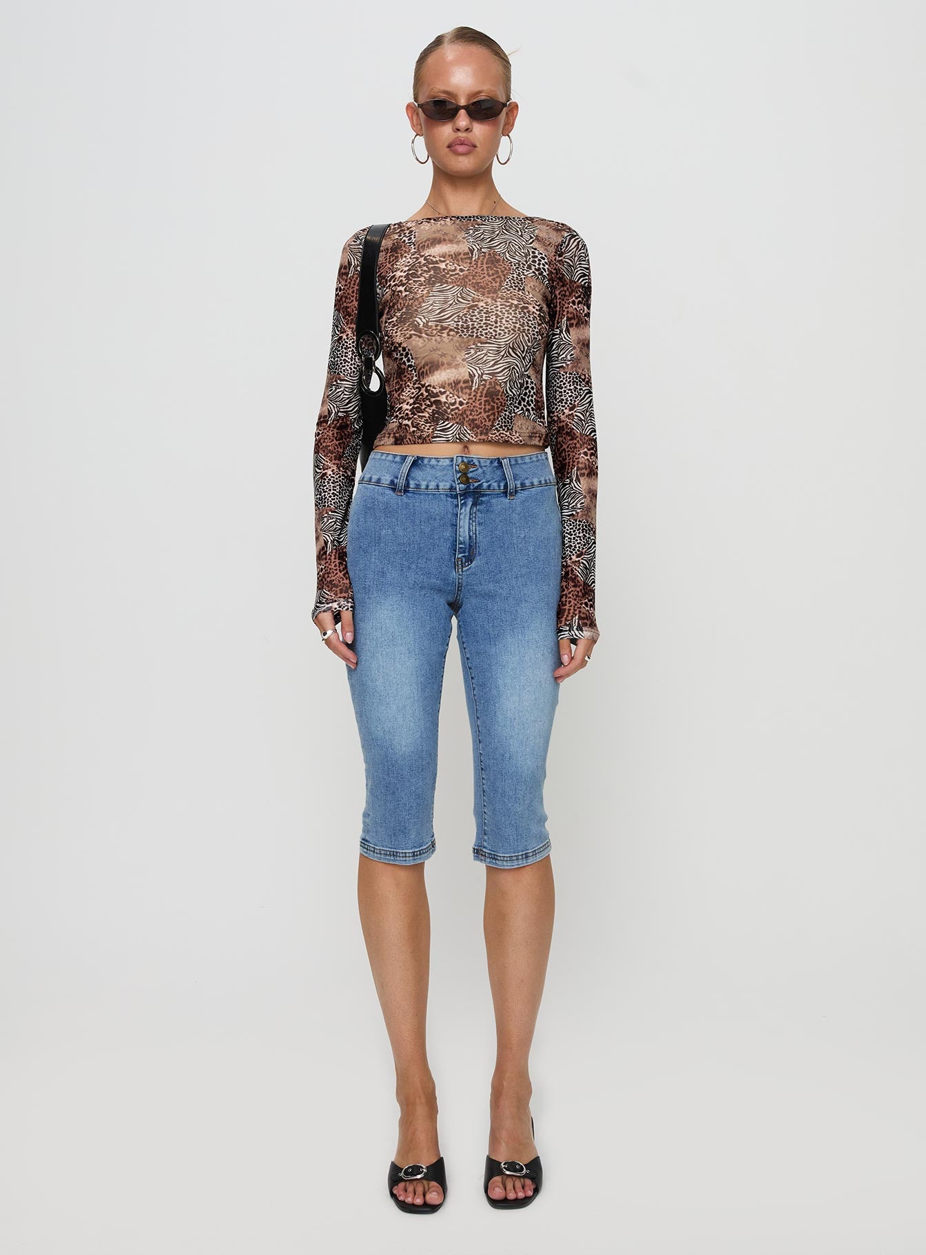 Tied In Long Sleeve Top Leopard - Image 7