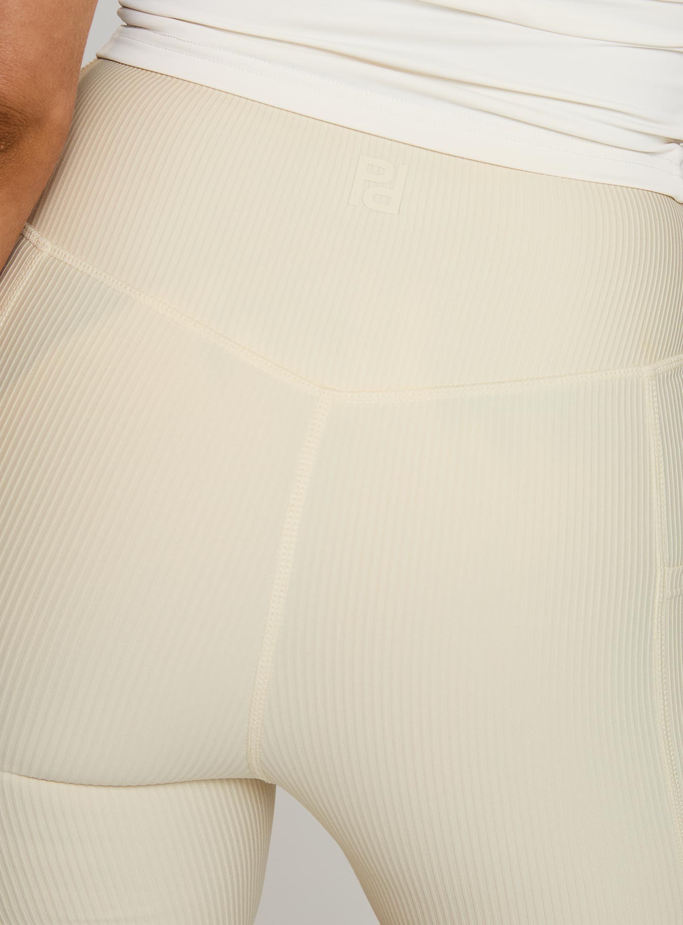 Power Activewear Rib Shorts Latte - Image 9