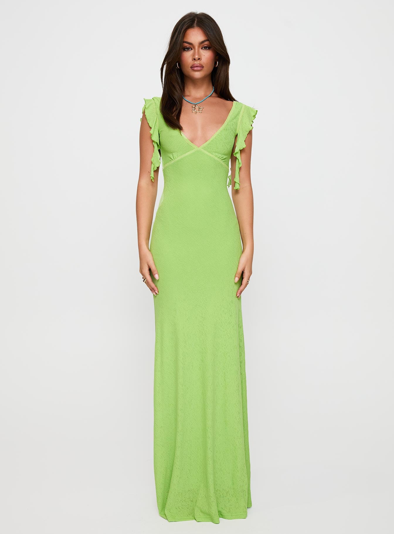 Soleila Maxi Dress Green Tonal - Image 7