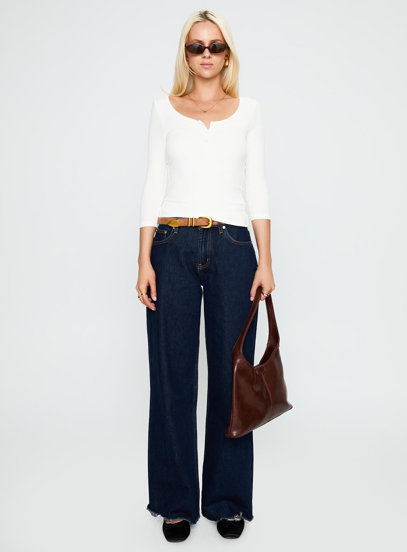 Desirae 3/4 Sleeve Top White - Image 7