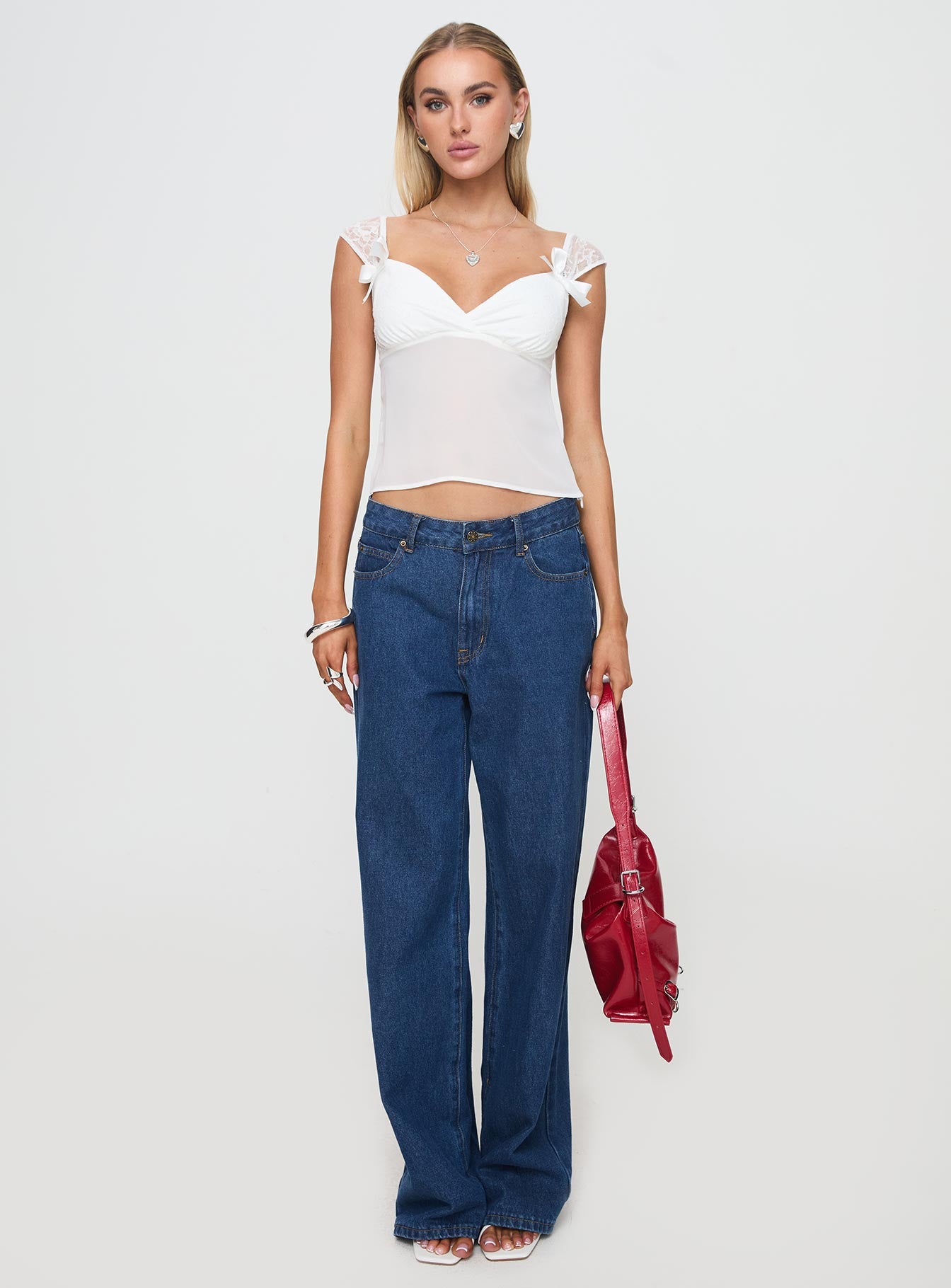 Fairhaven Bow Detail Top White - Image 7