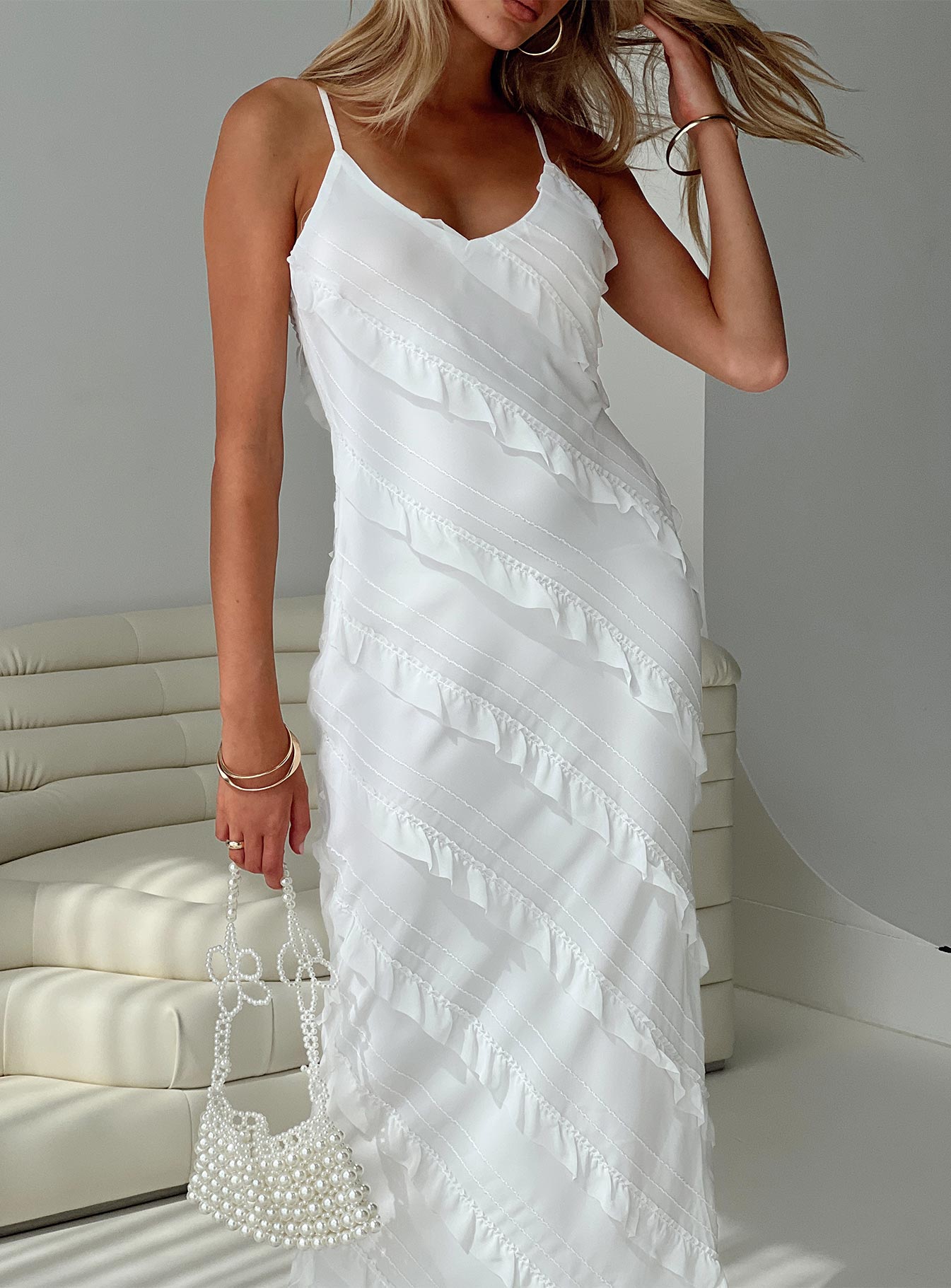 Lars Maxi Dress White - Image 7