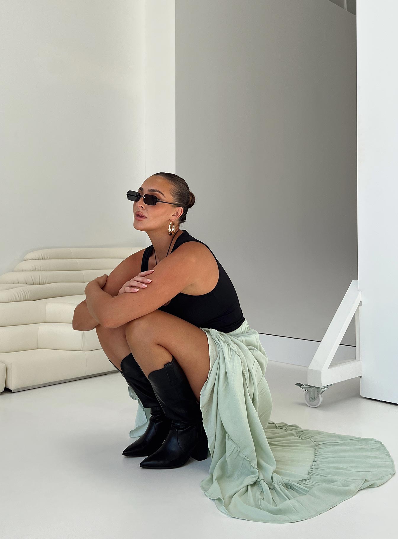 Miriah Maxi Skirt Sage - Image 8