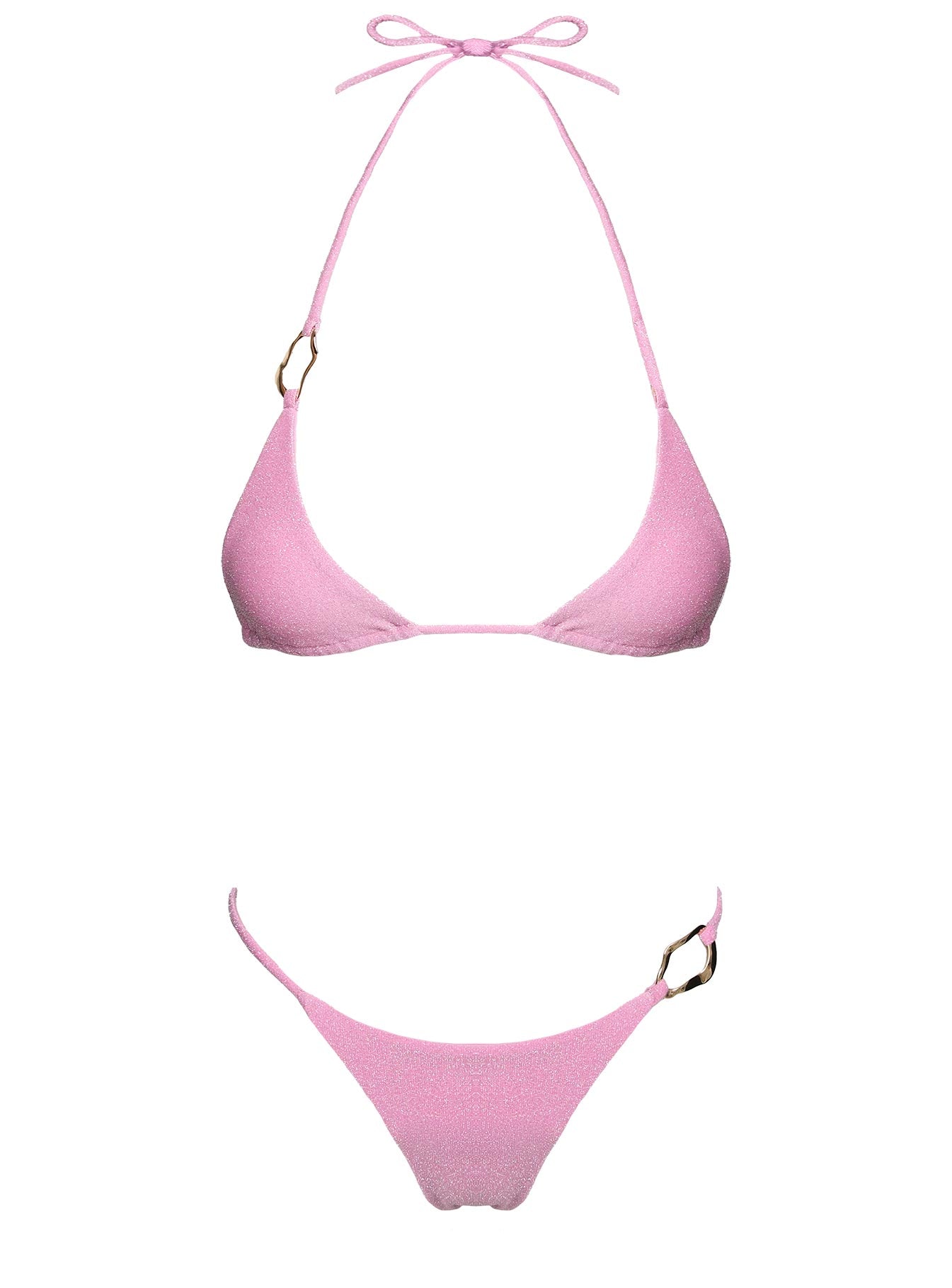 Aimi Glitter Triangle Bikini Top Pink - Image 8