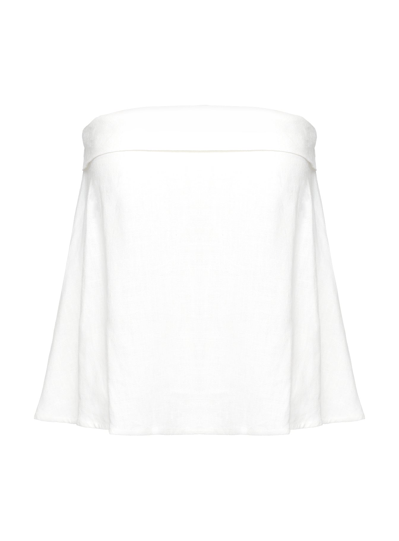 Ethel Strapless Linen Top White - Image 6