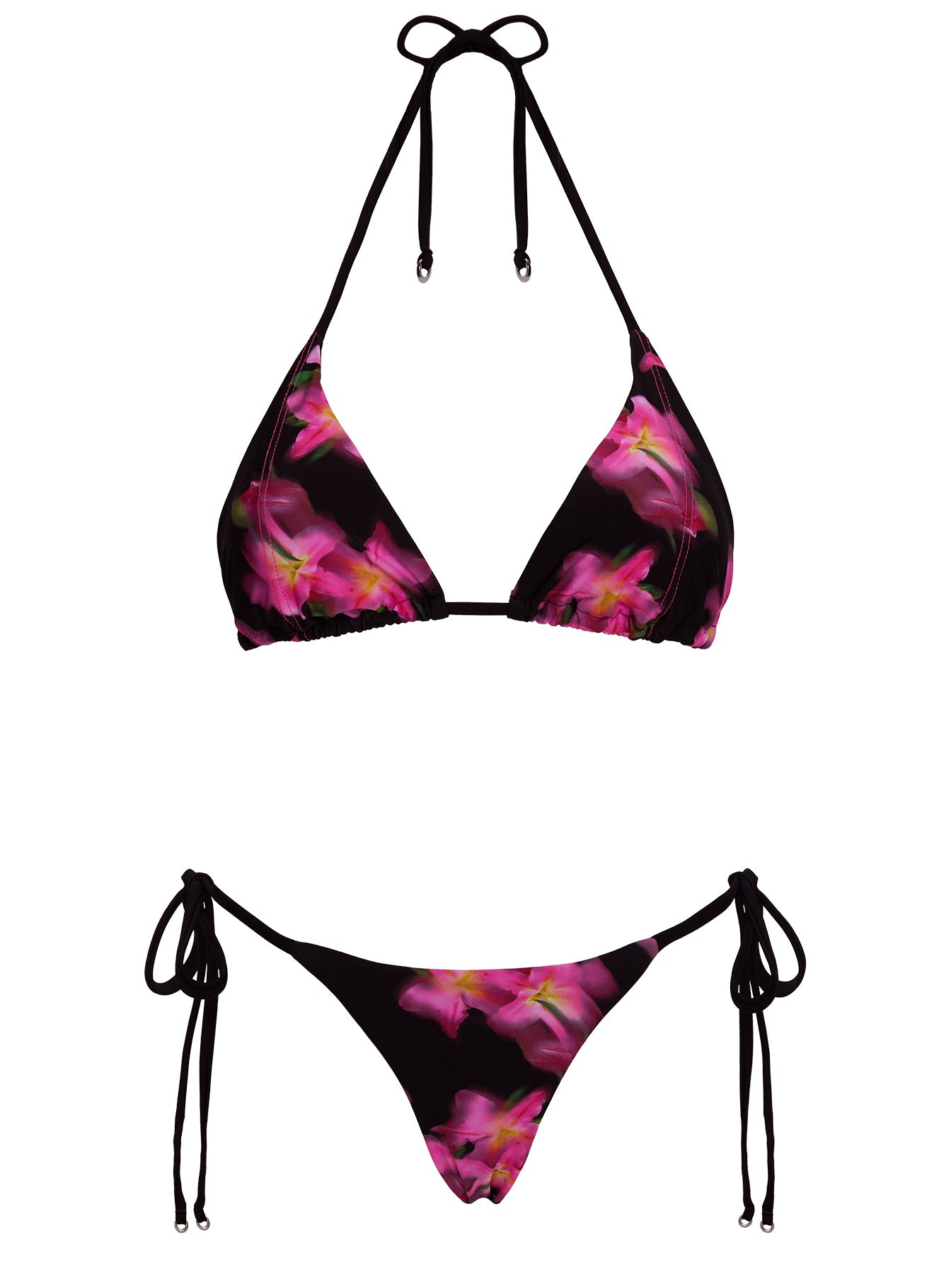 Fluera Triangle Bikini Top Black Multi - Image 5