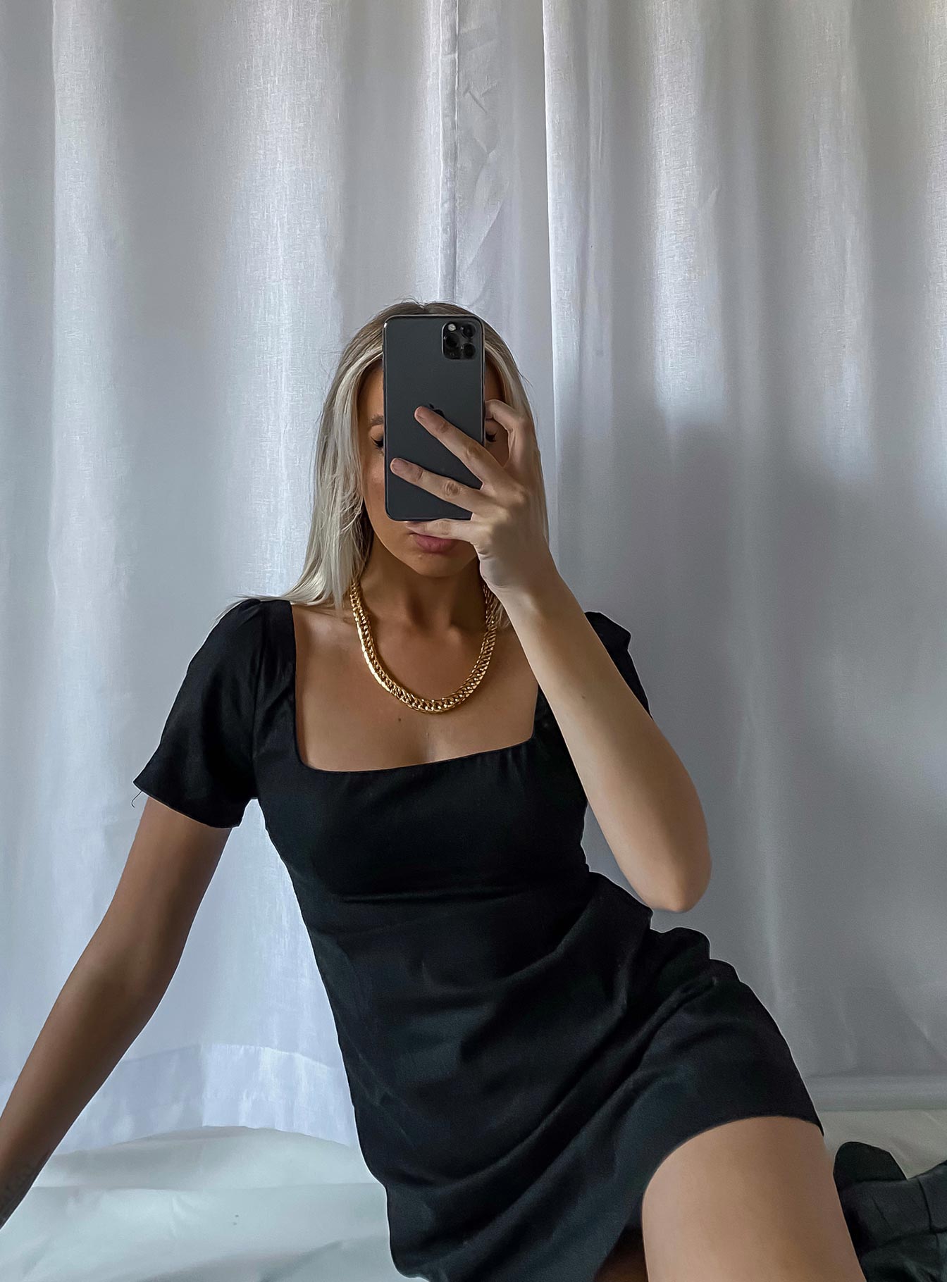 Hastings Mini Dress Black - Image 8