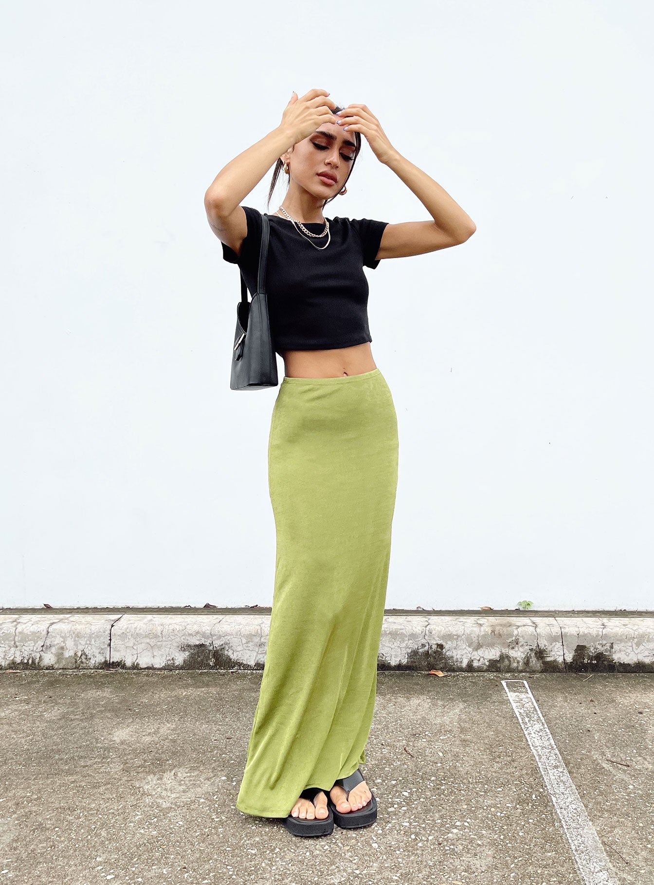 Harriette Maxi Skirt Green Lower Impact - Image 7
