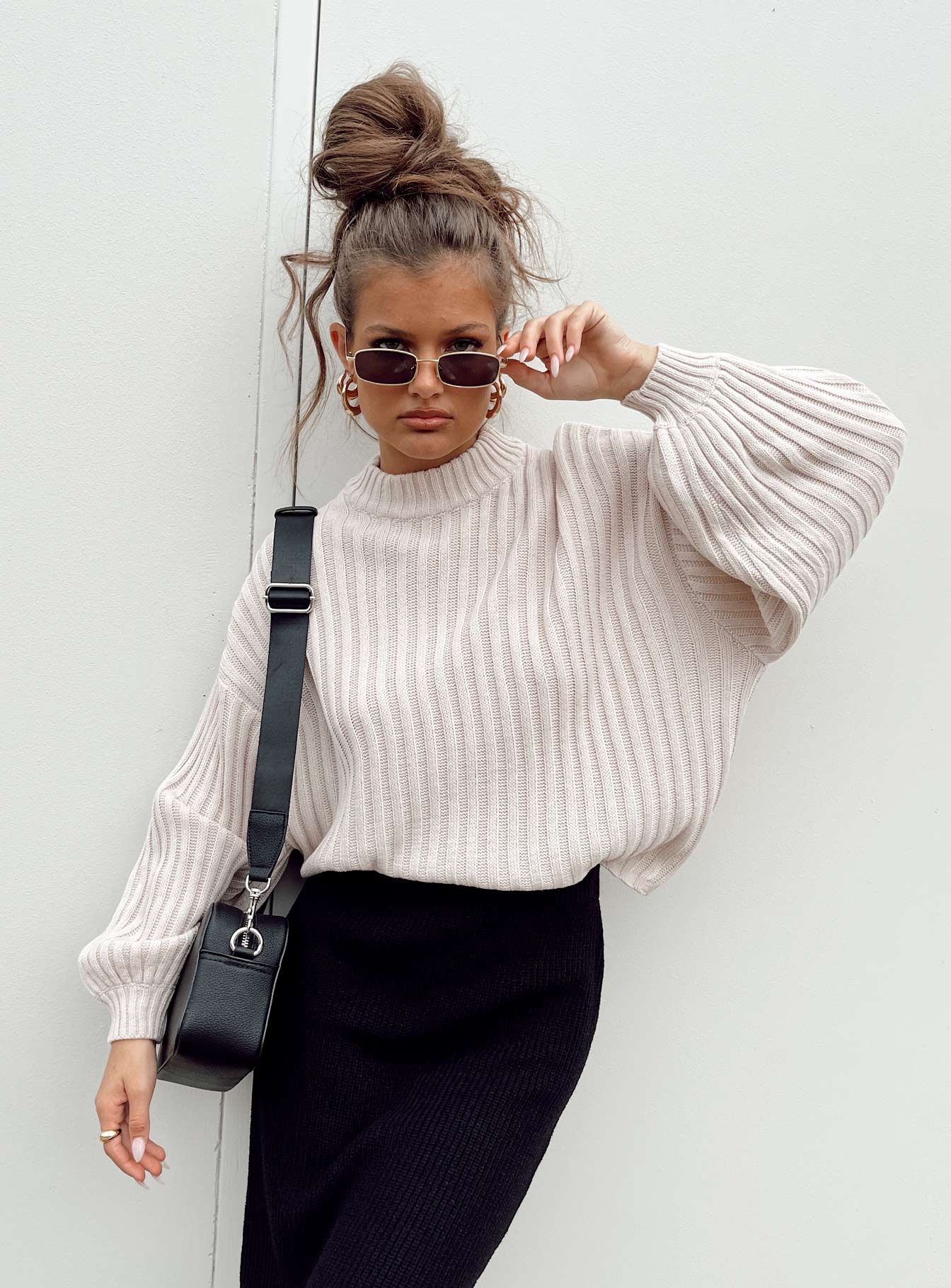 Innerbloom Oversized Sweater Beige - Image 6