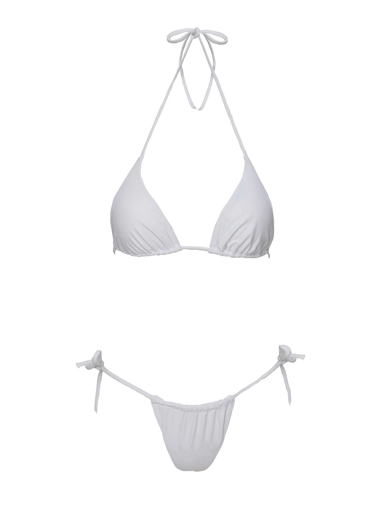 Jenner Triangle Bikini Top White - Image 6