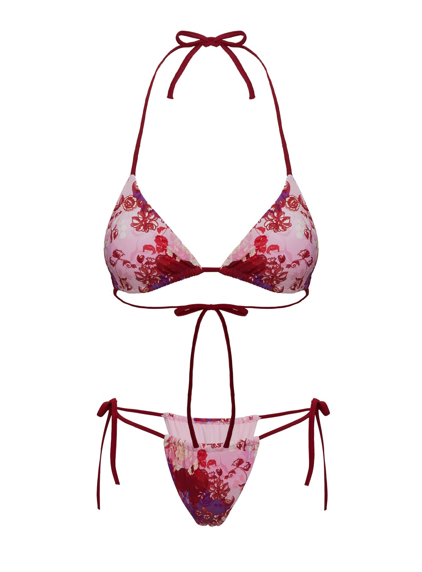 Jenner Triangle Bikini Top Dusty Rose - Image 5