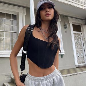 Kaeshia Rib Bustier Black