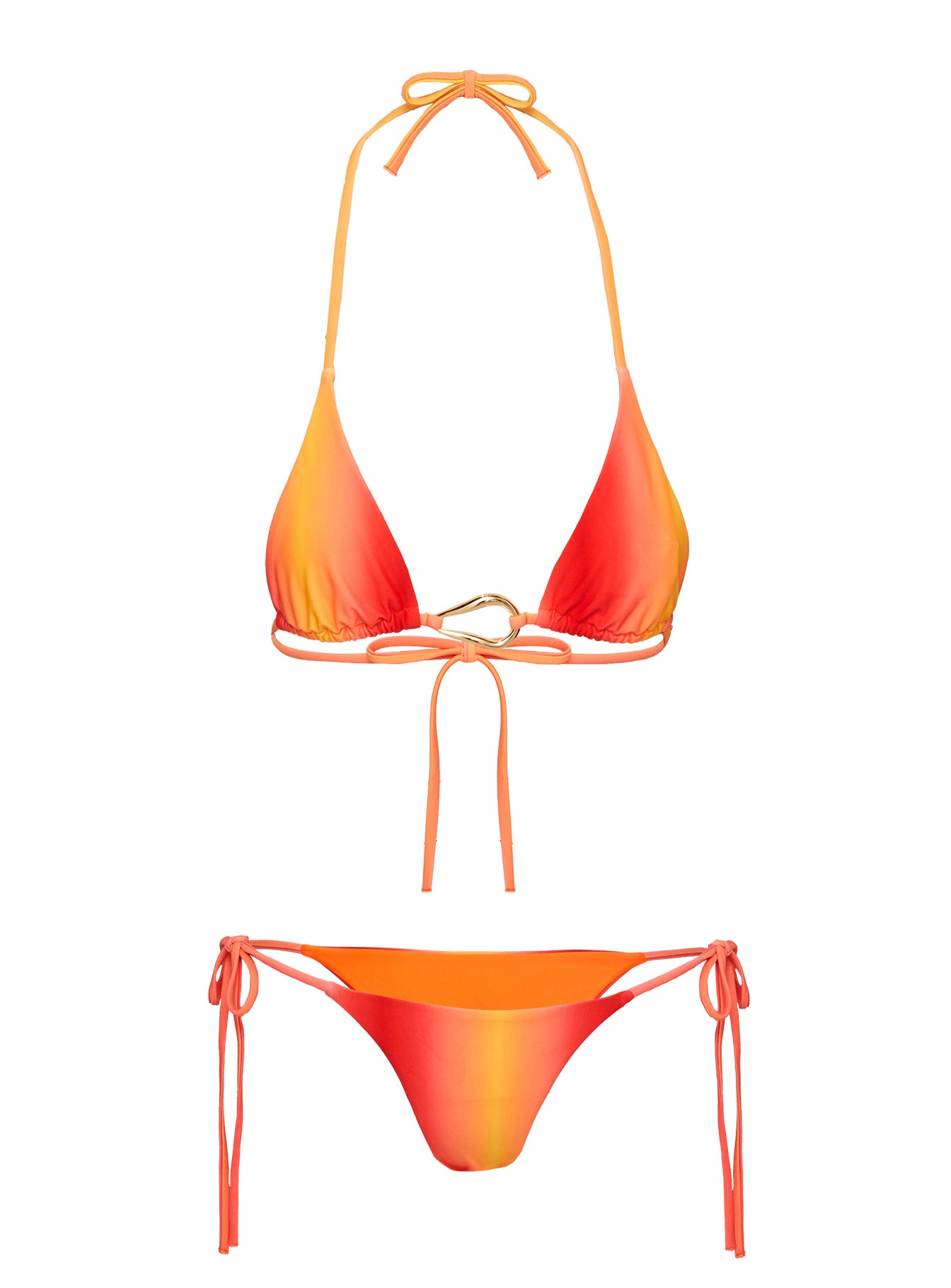 Lemoine Triangle Bikini Top Ombre Orange - Image 5