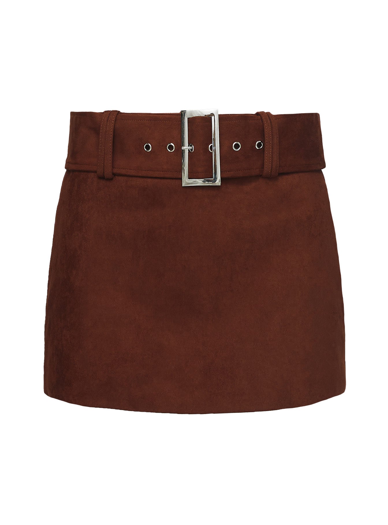 Movita Belted Mini Skirt Brown - Image 6