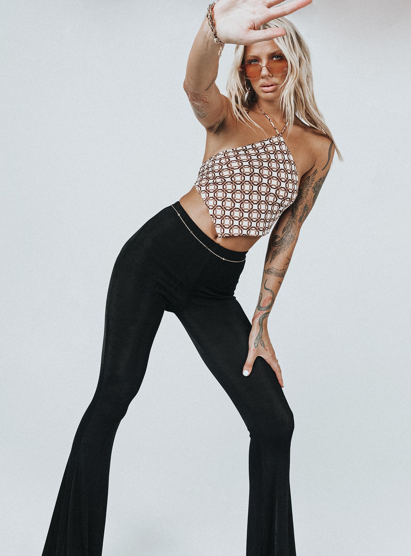 Motel Mauda Top Chain Tangle Beige