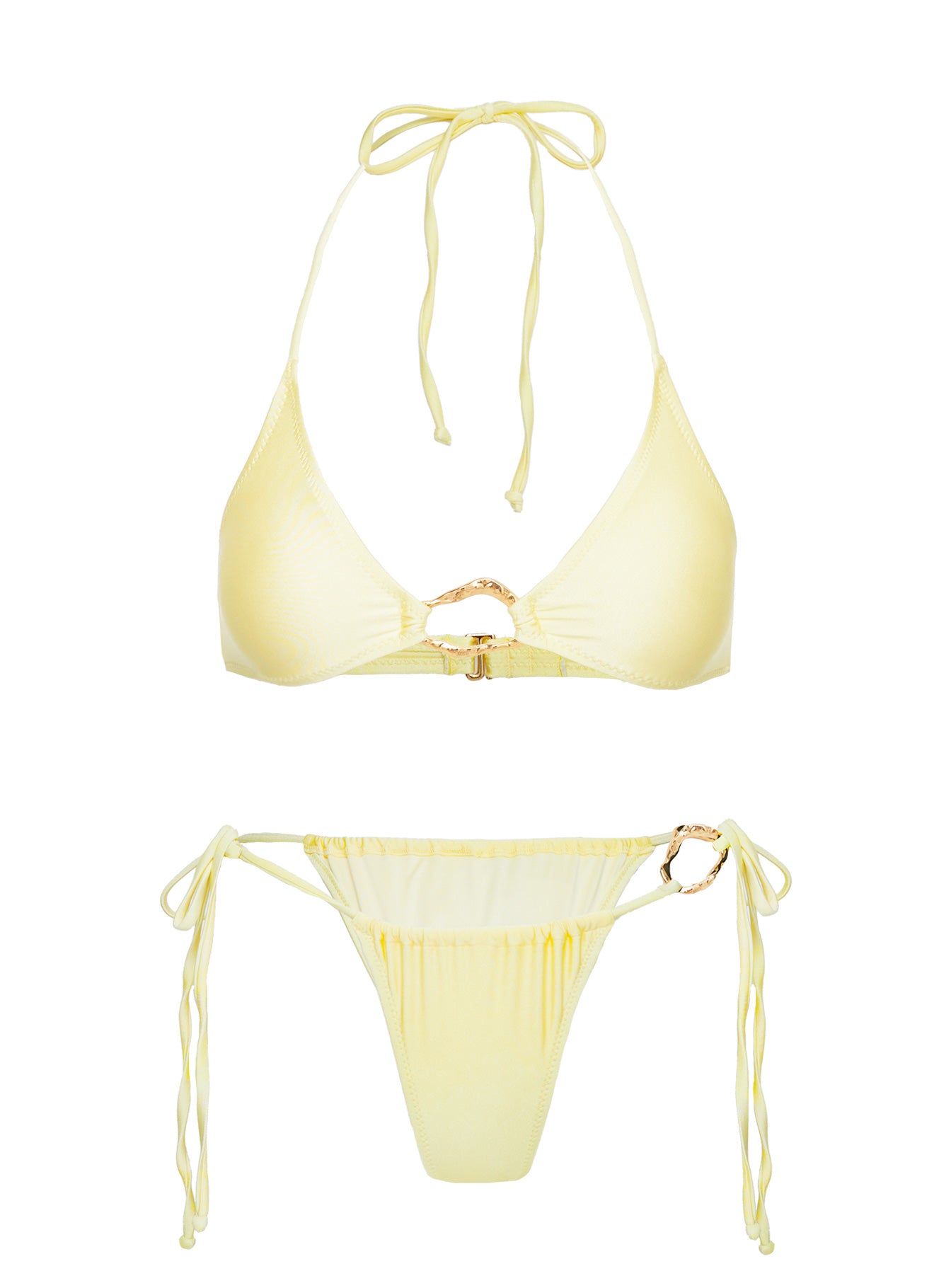 Nautilus Triangle Bikini Top Yellow - Image 6