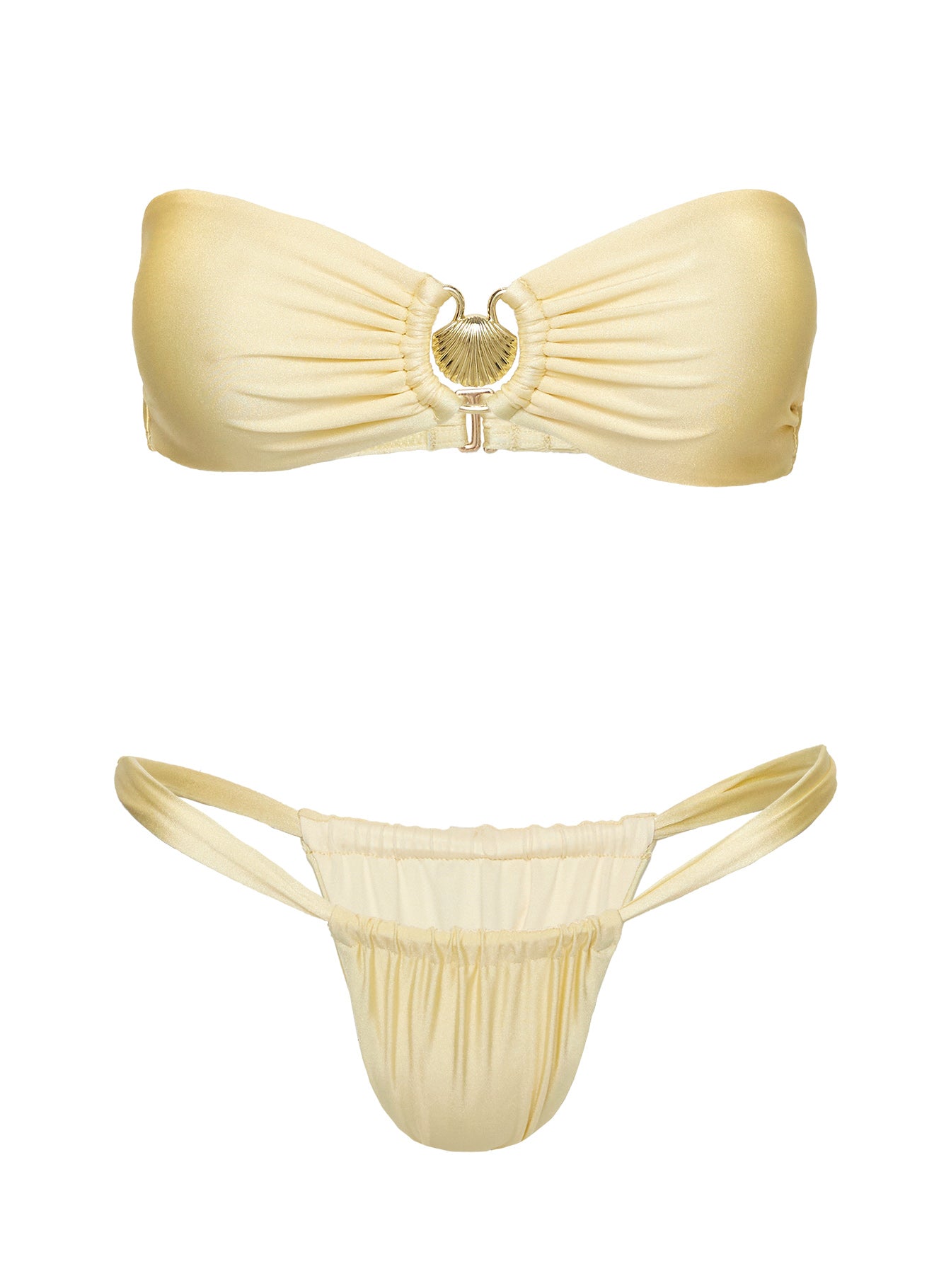 Ocean Drive Shine Bandeau Top Lemon - Image 5