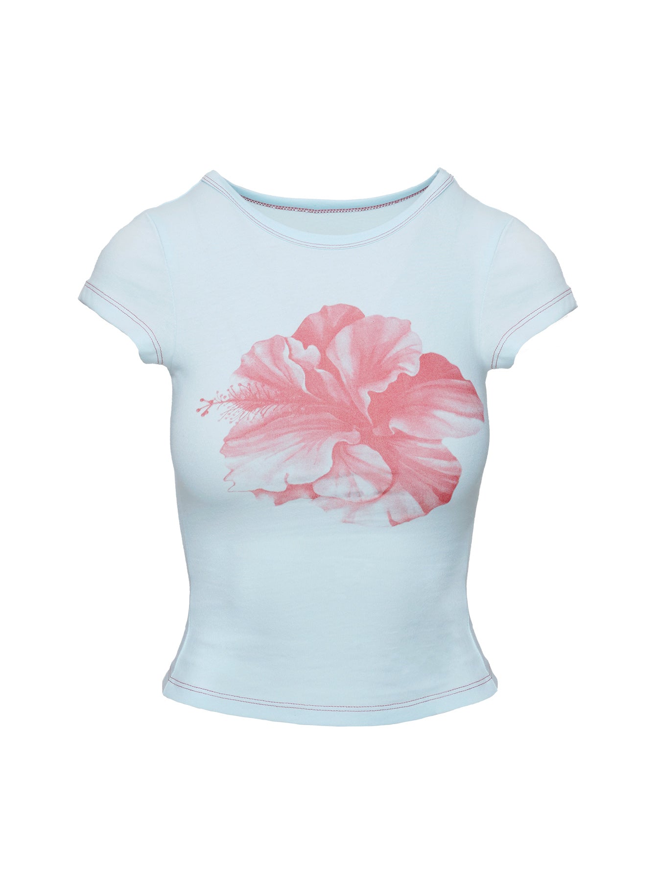 Owenz Hibiscus Baby Tee Blue - Image 13