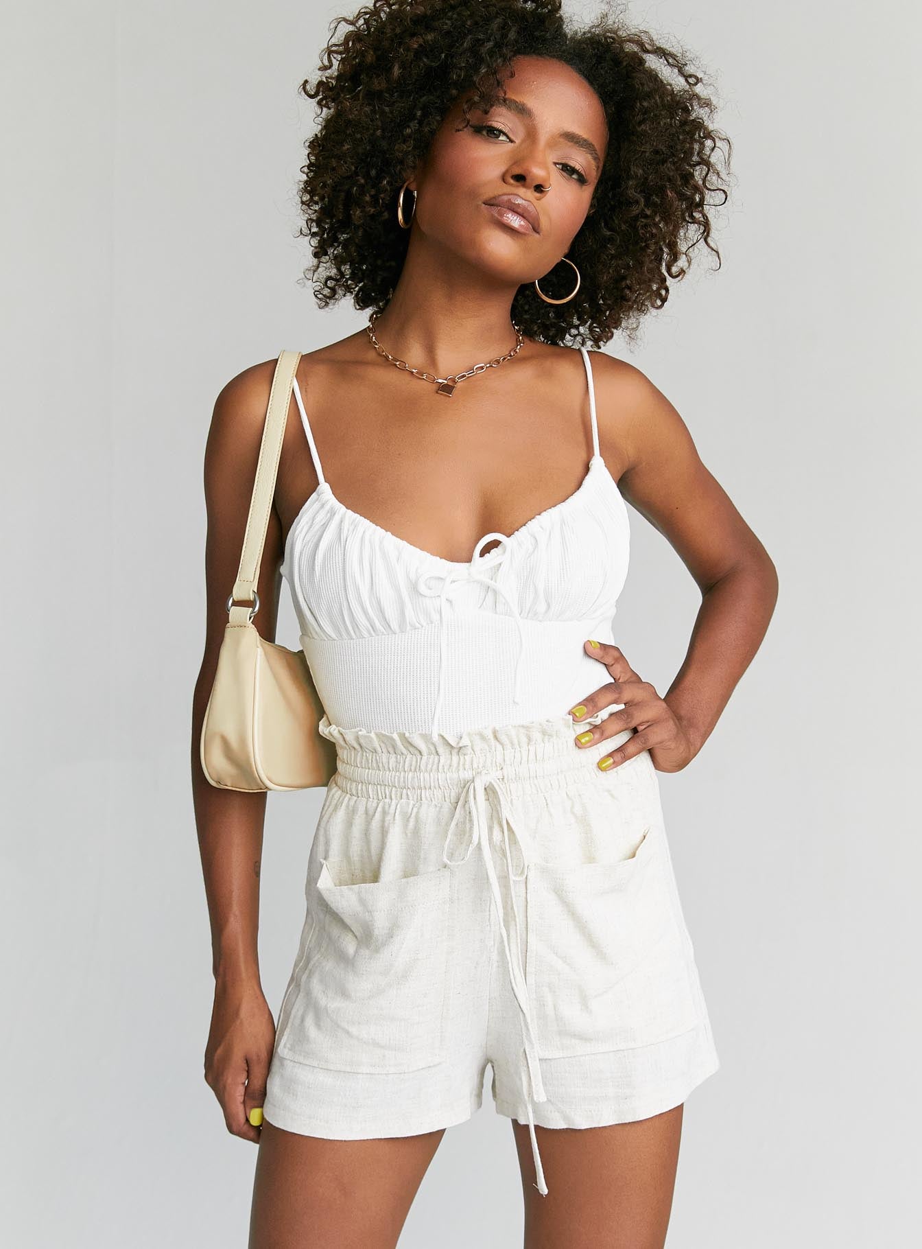 Tabitha Shorts Beige - Image 2