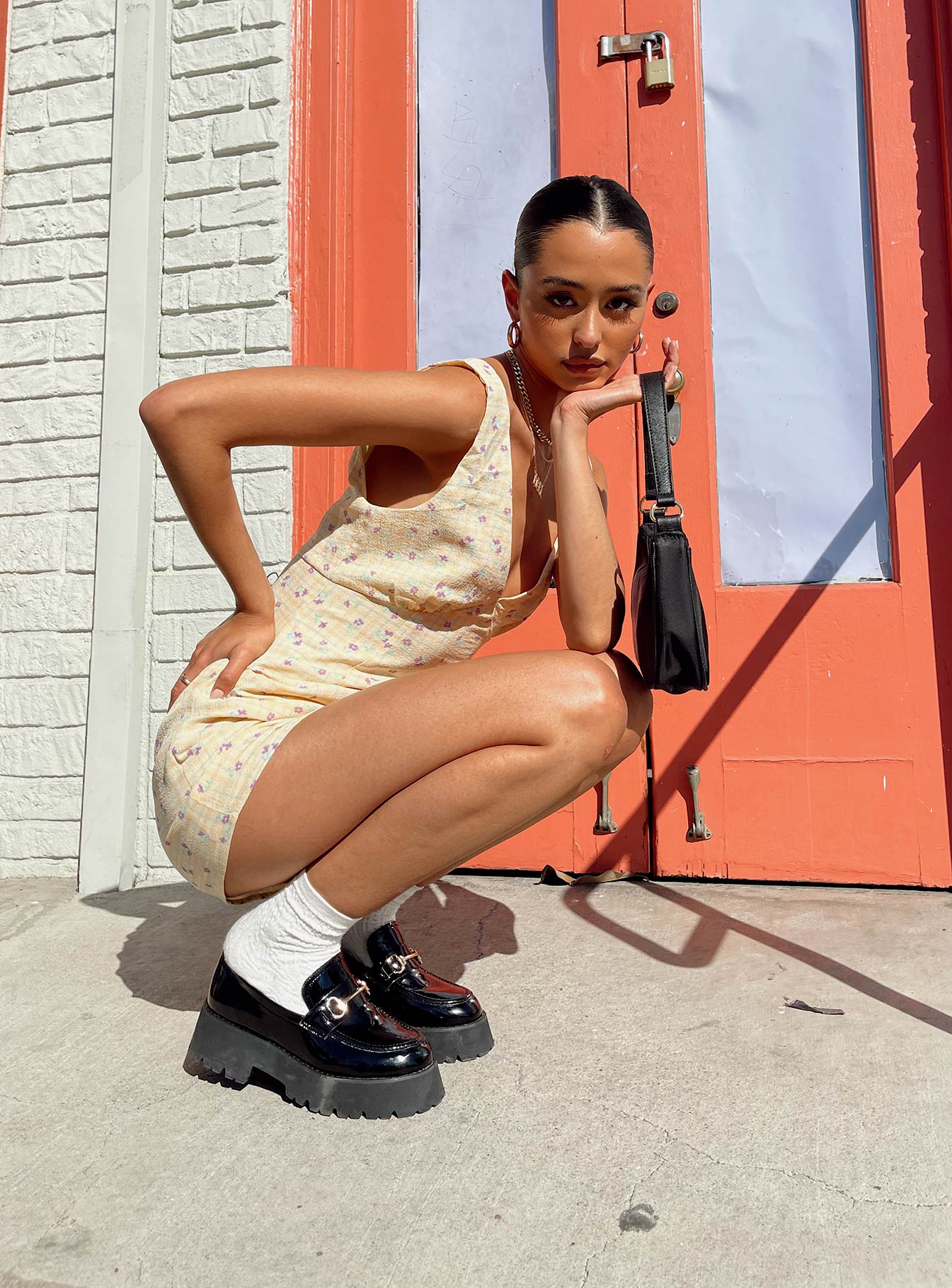 Quincy Mini Dress Yellow Floral - Image 6