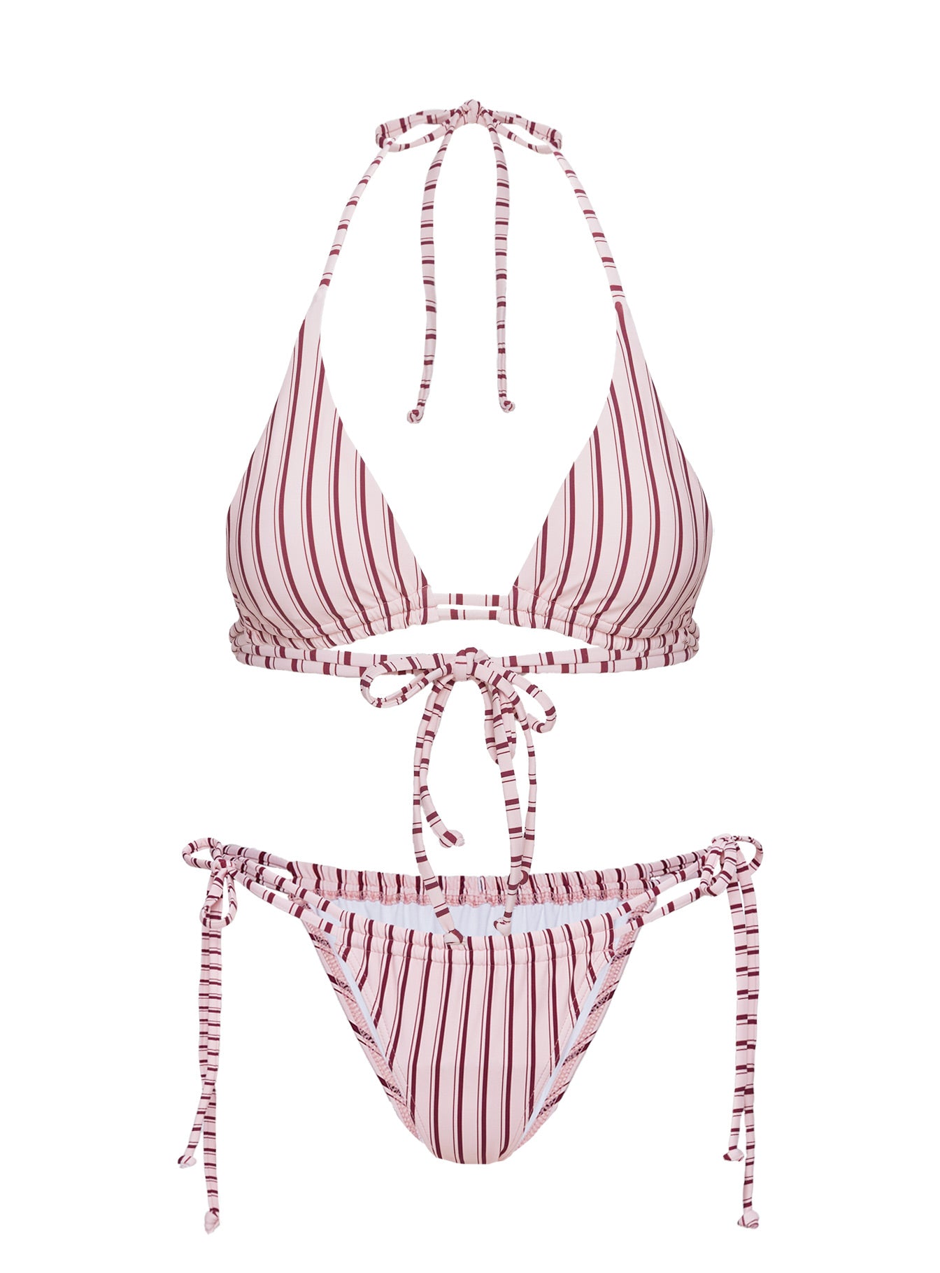 Seahaven Traingle Bikini Top Pink Stripe - Image 5