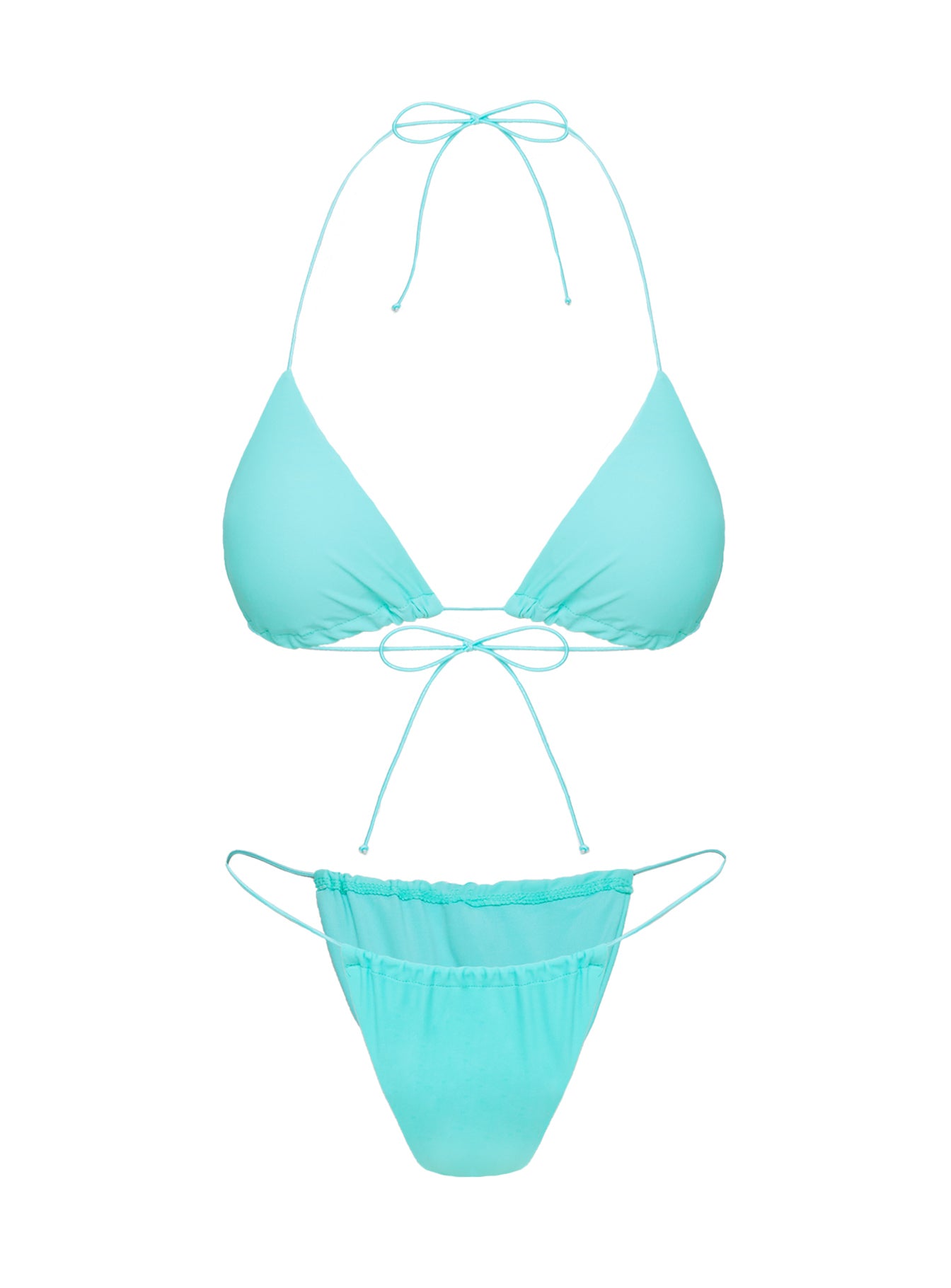 Selbie Triangle Bikini Top White Blue - Image 5