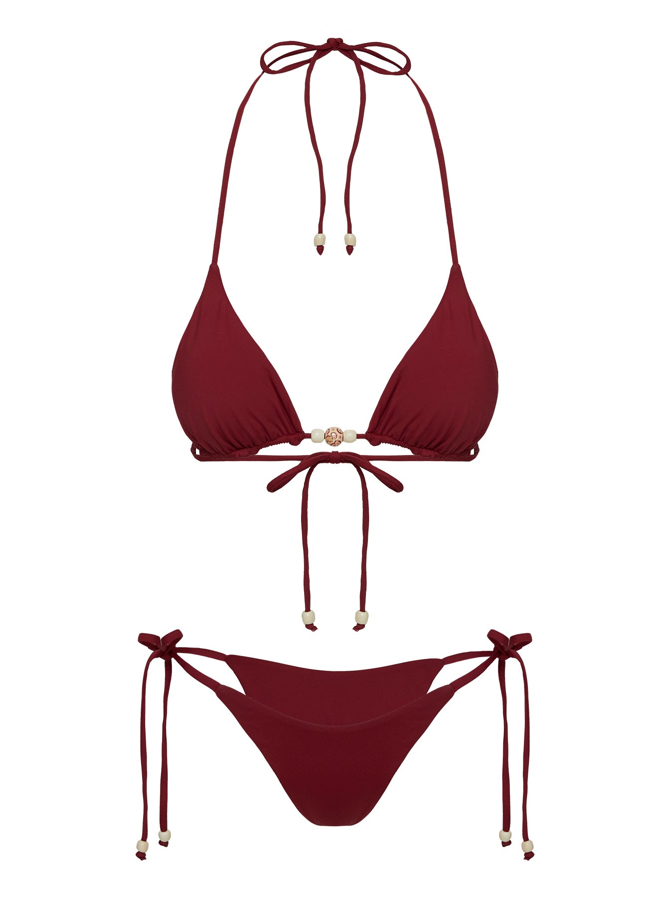 Smithie Triangle Bikini Top Burgundy - Image 5