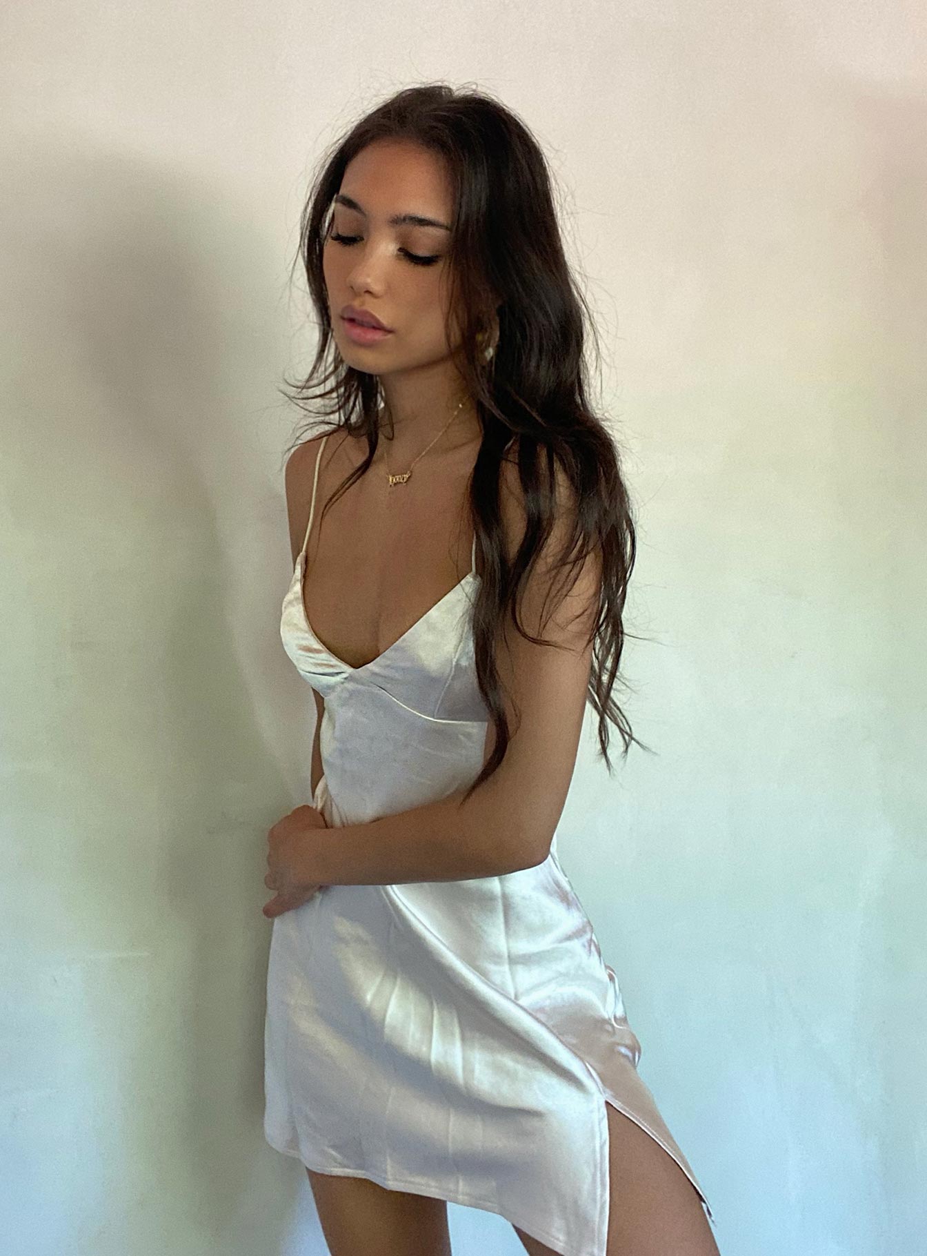 Stargazing Mini Dress Champagne - Image 11